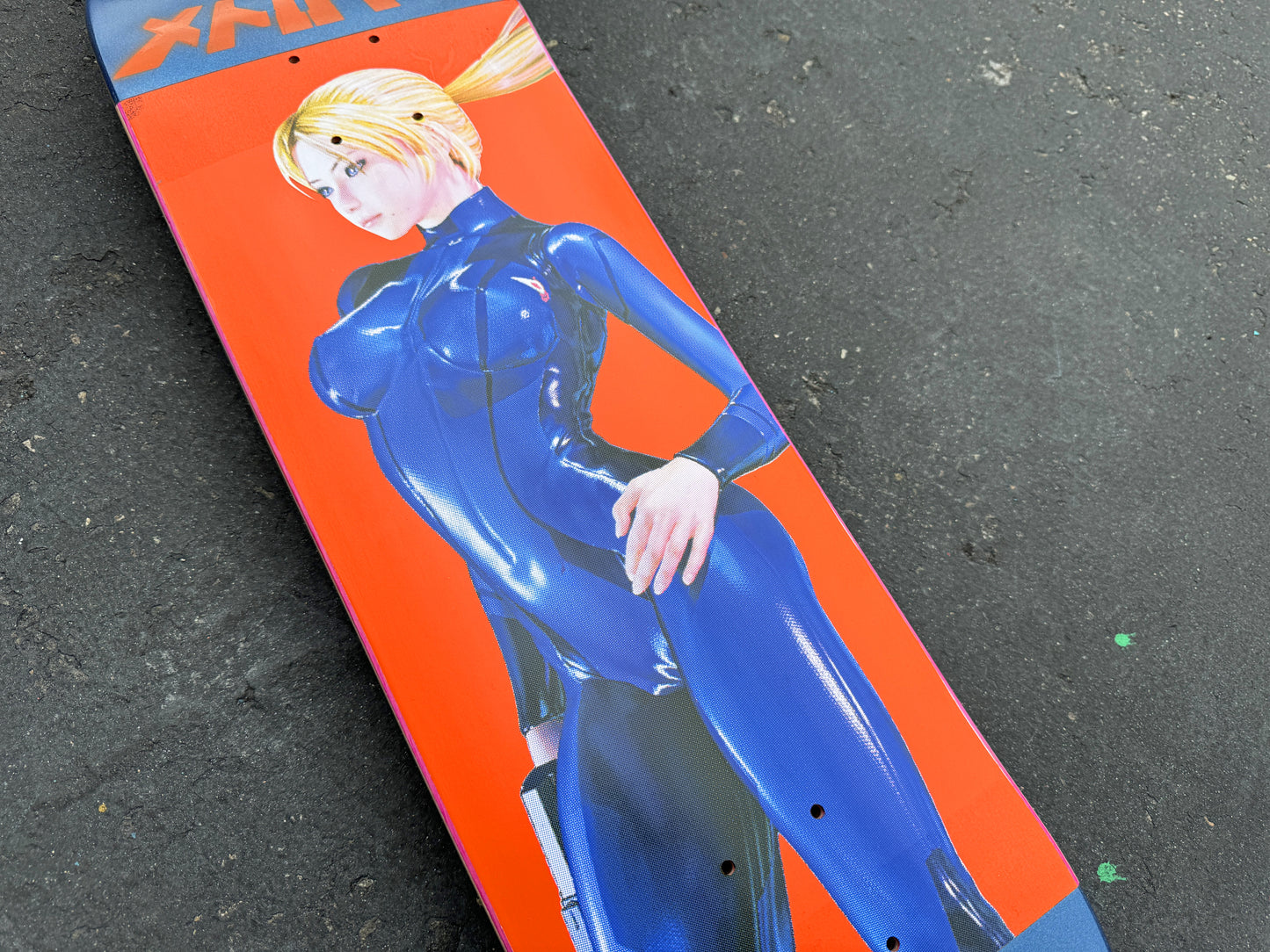 zero suit 8.25 X 32.25 hand screened COBALT METALLIC BLUE