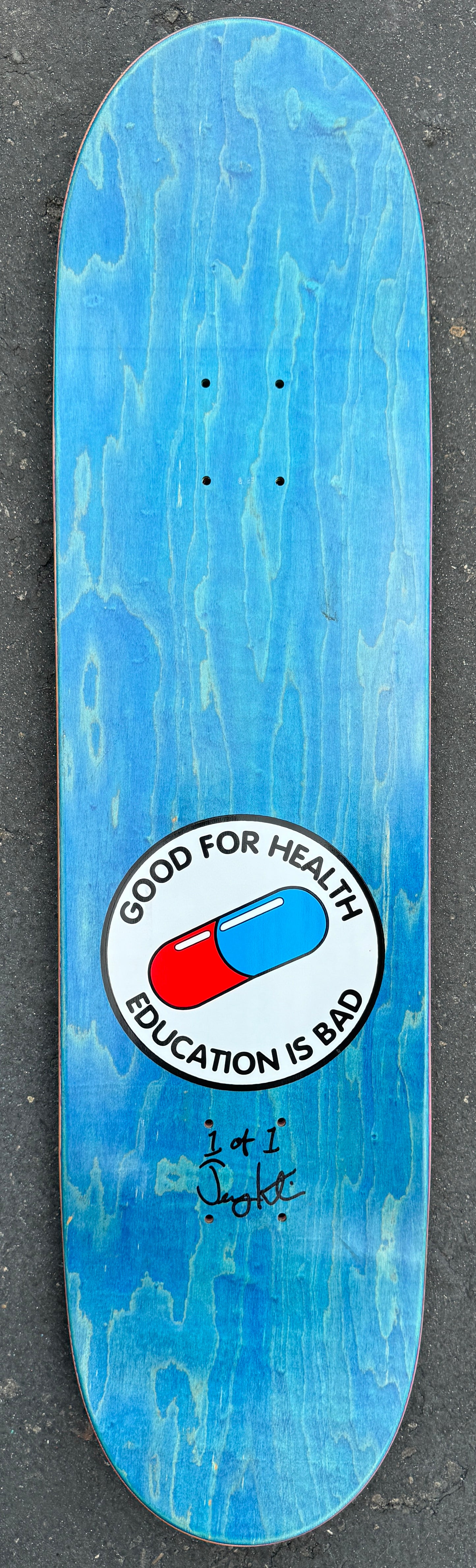 neo tokyo TEAL/ORANGE/PINK 8.5 X 32.25 1 OF 1 SIGNED