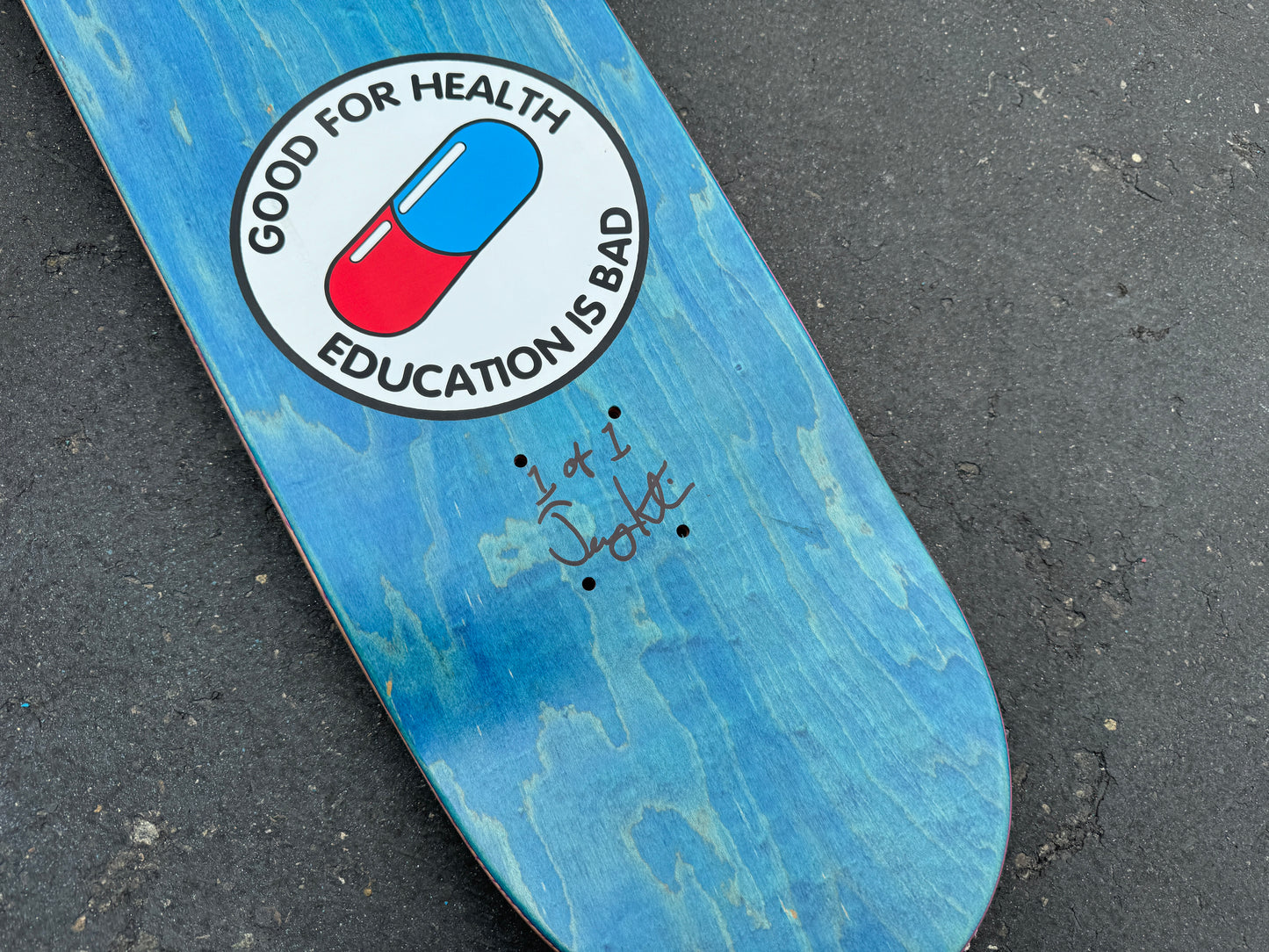 neo tokyo TEAL/ORANGE/PINK 8.5 X 32.25 1 OF 1 SIGNED