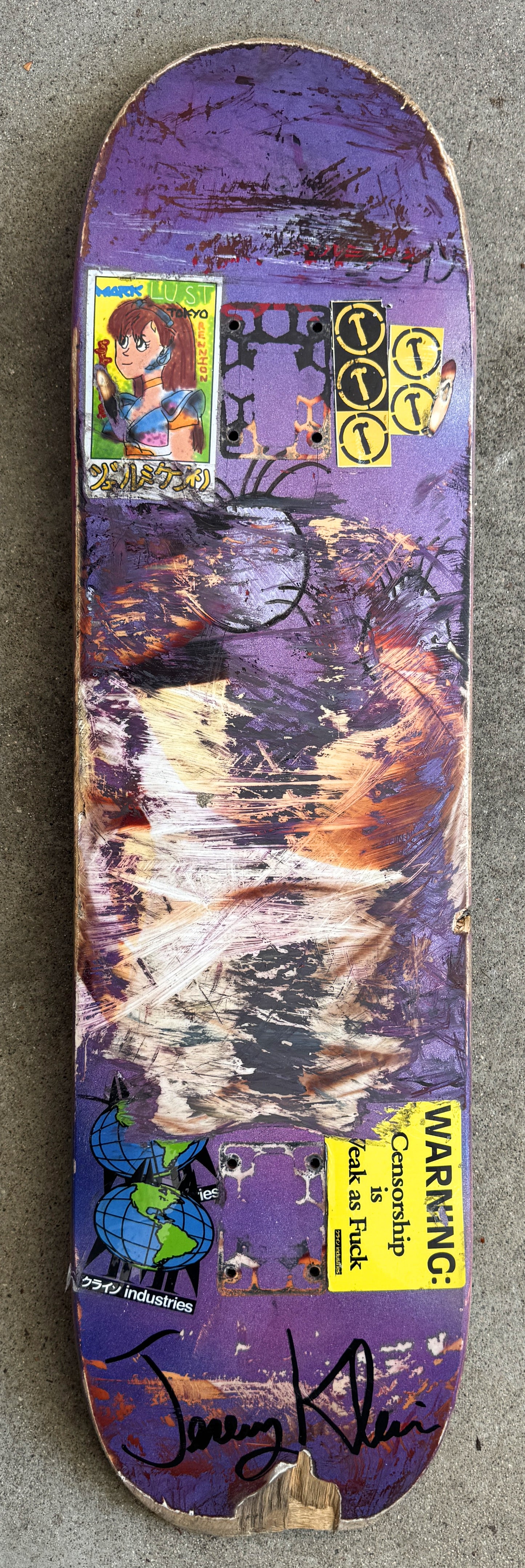 klein personal rider board #9 - 8.0 X 31.75 1 OF 1 SIGNED