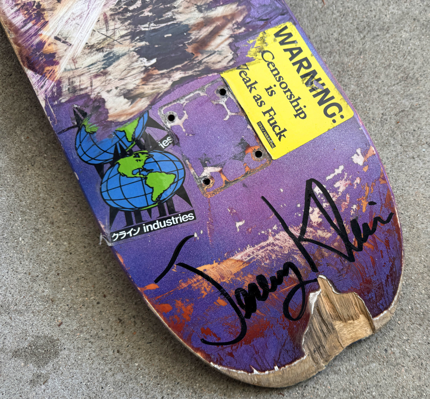 klein personal rider board #9 - 8.0 X 31.75 1 OF 1 SIGNED