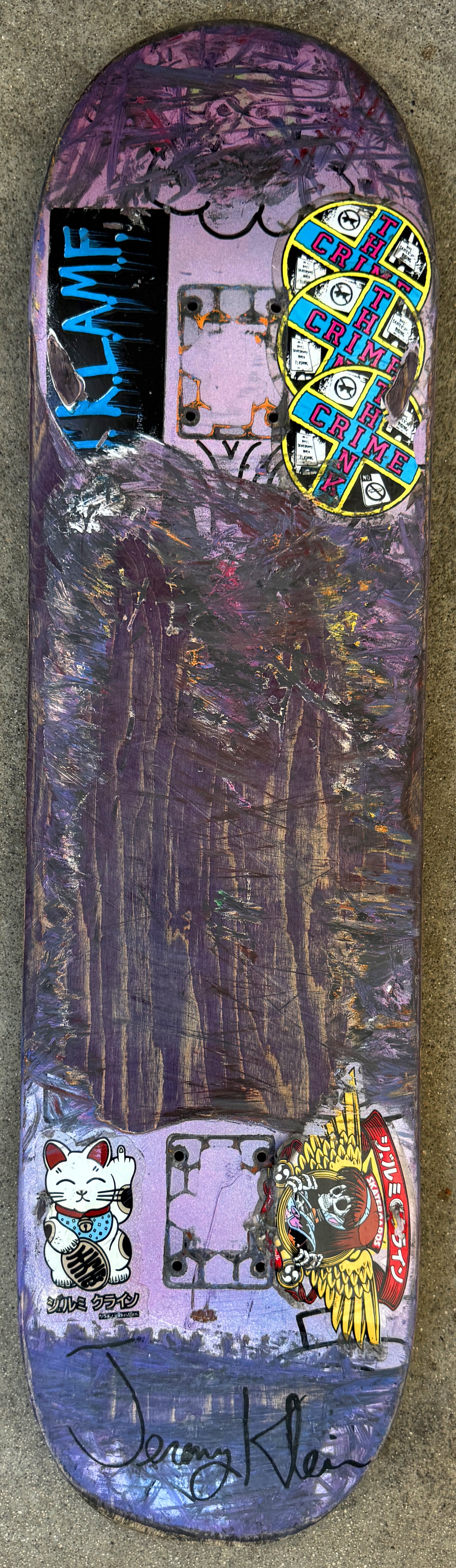 klein personal rider board #14 - 8.25 X 32 1 OF 1 SIGNED