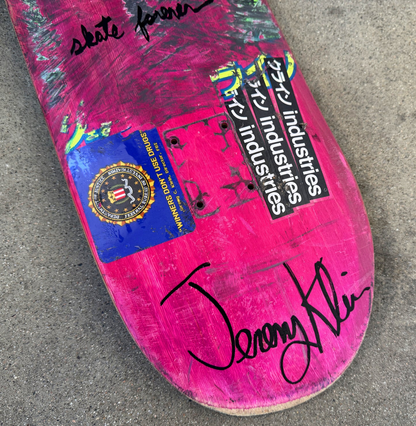 klein personal rider board #18 - 8.25 X 32 1 OF 1 SIGNED