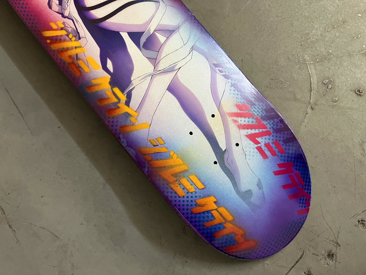 rei 8.5 X 32.25 PURPLE/PEARL WHITE/PINK MIXED PROCESS SIGNED 1 of 1
