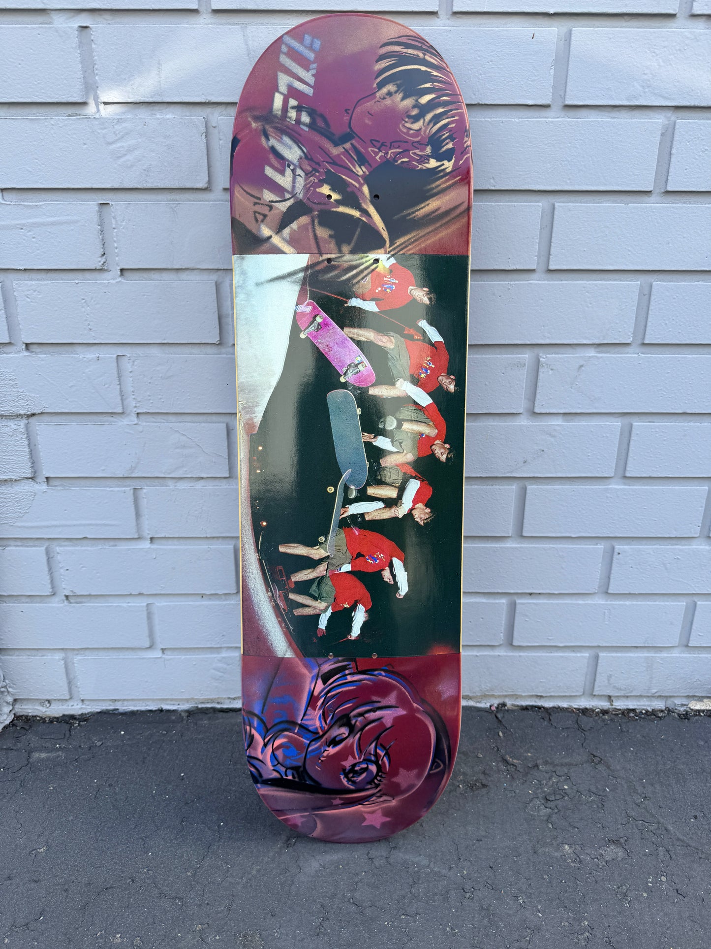 SIGNED jeremy klein sequence HAND PAINTED BACKGROUND - 8.5 X 32.25 - 1 of 1