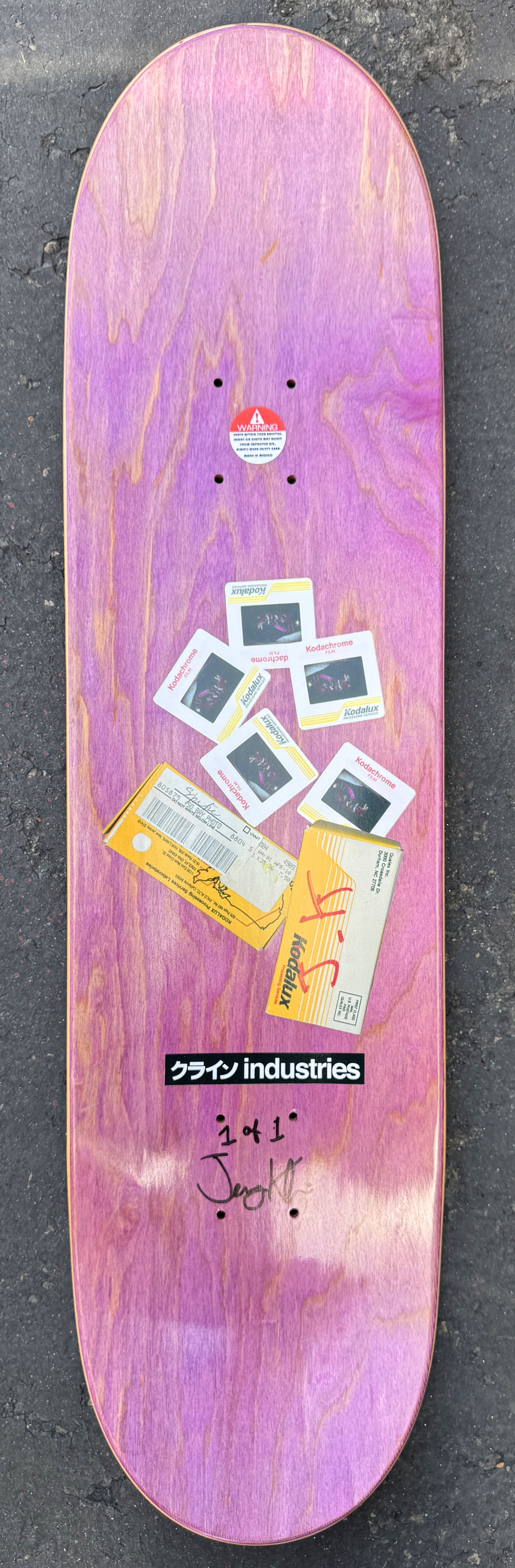 SIGNED jeremy klein sequence HAND PAINTED BACKGROUND - 8.5 X 32.25 - 1 of 1