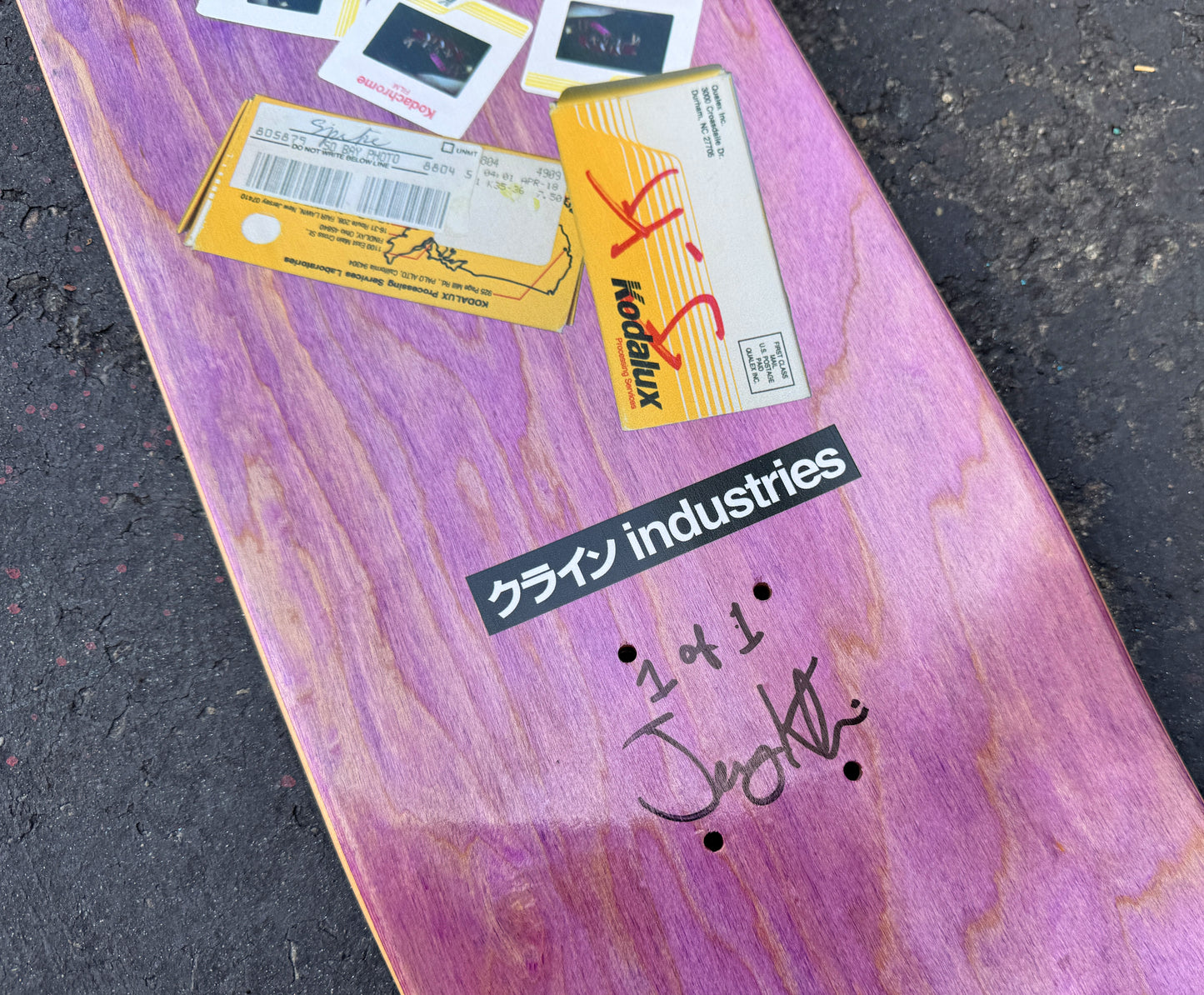 SIGNED jeremy klein sequence HAND PAINTED BACKGROUND - 8.5 X 32.25 - 1 of 1