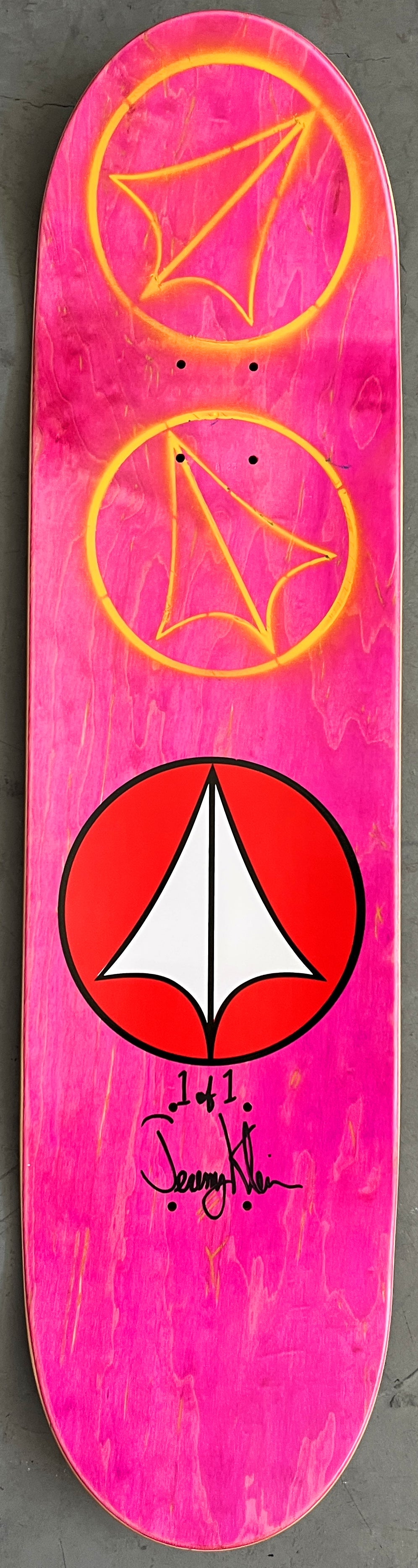 macross 8.25 X 32.25 BLUE/ORANGE/RED/PURPLE ANODIZED MIXED PROCESS SIGNED 1 of 1