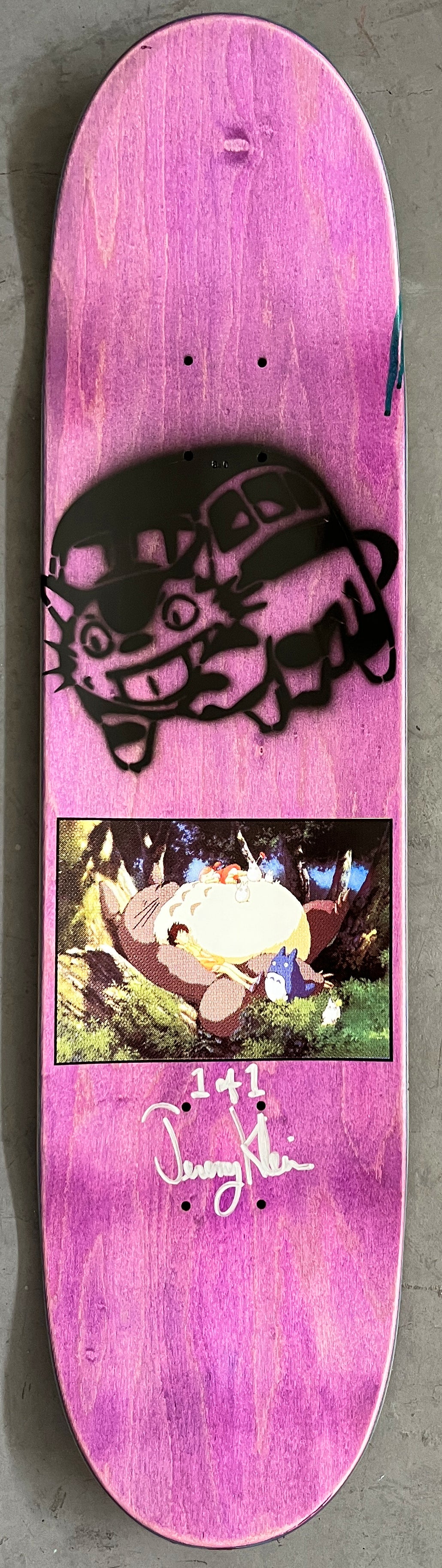 totoro spectrum rain drips 8.0 X 31.75 HAND PAINTED BKGD MIXED PROCESS SIGNED 1 of 1