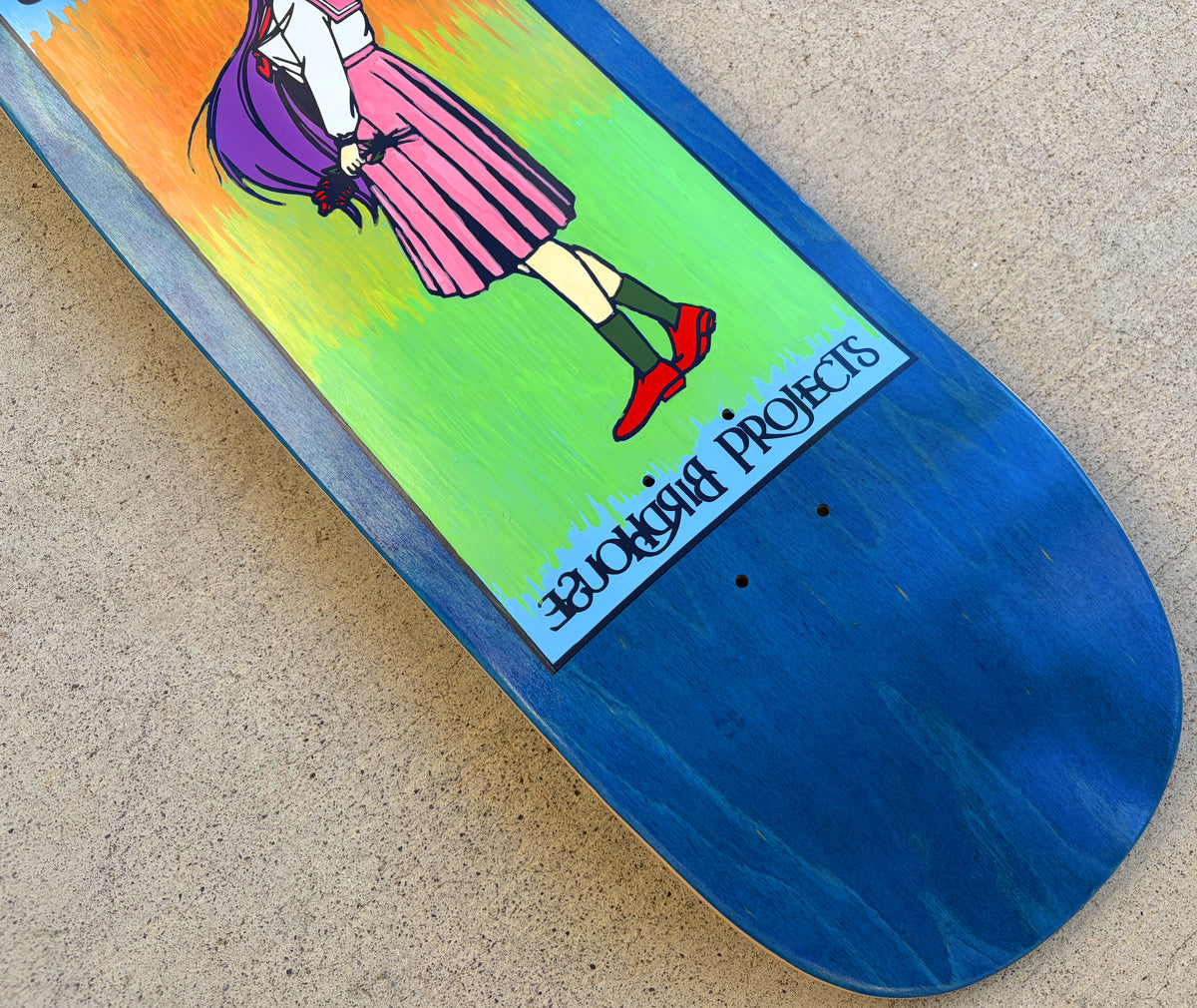 #3 HAND PAINTED BACKGROUND OG anime girl 9.5 X 32 - SIGNED 1 OF 1
