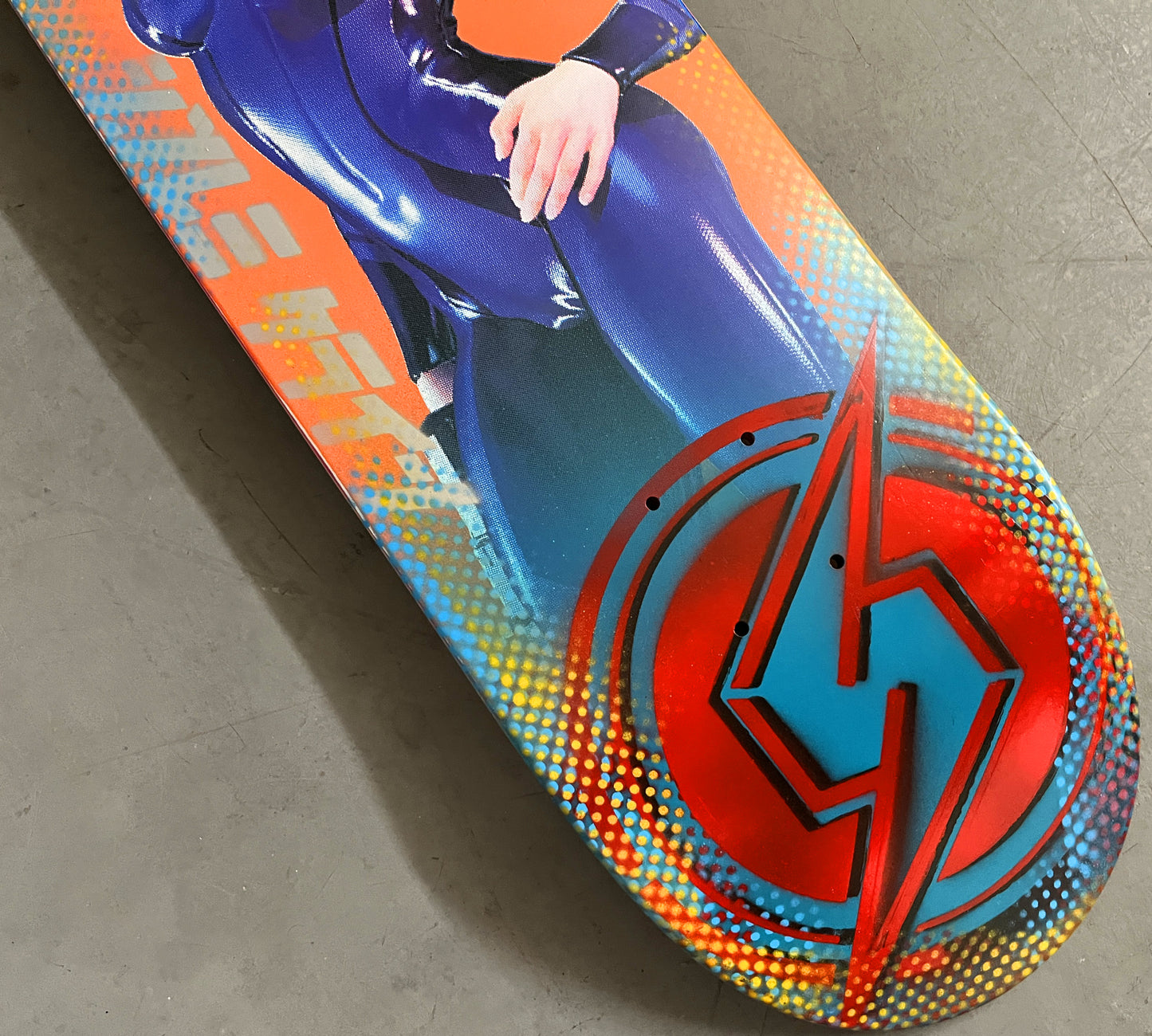 samus zero suit 8.25 X 32.25 RED/TEAL LOGO VERSION MIXED PROCESS SIGNED 1 of 1