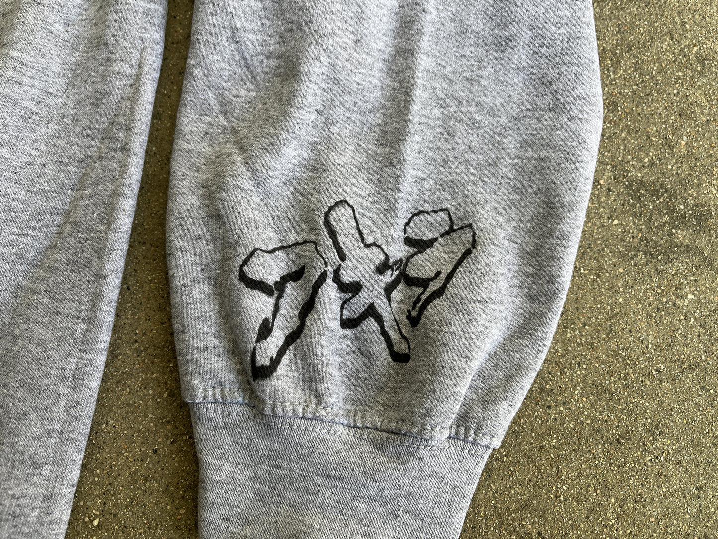 good for health hooded HAND PAINTED sweatshirt