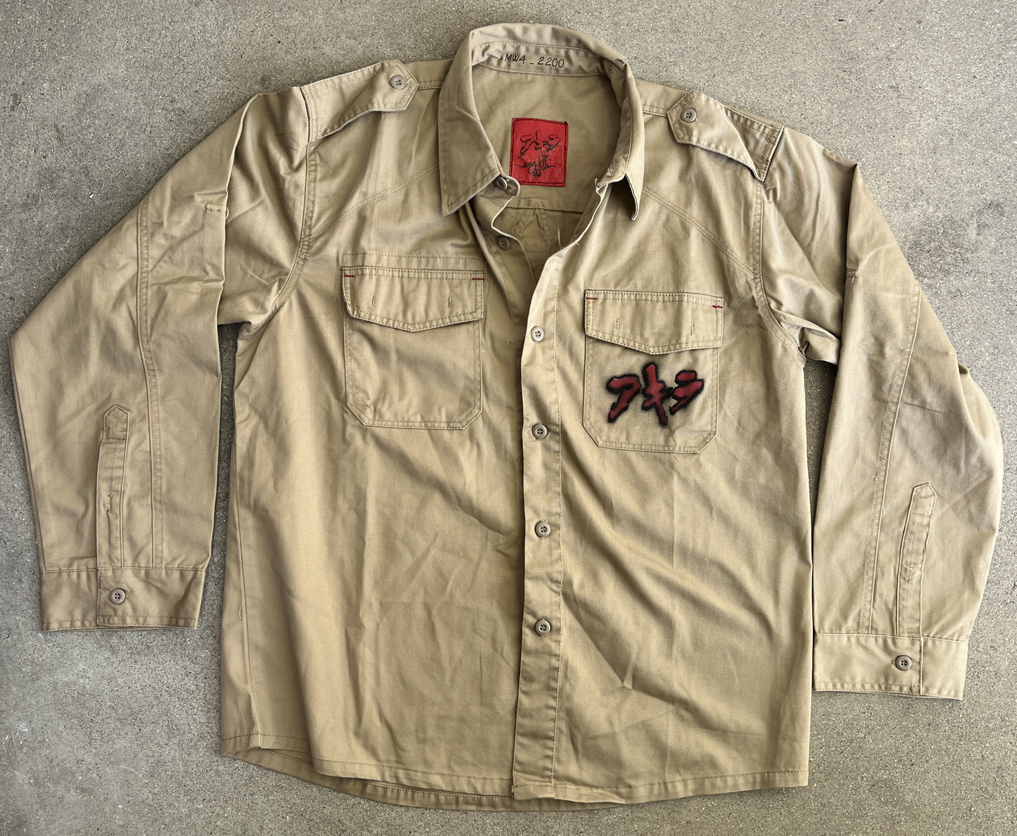 good for health HAND PAINTED military jacket