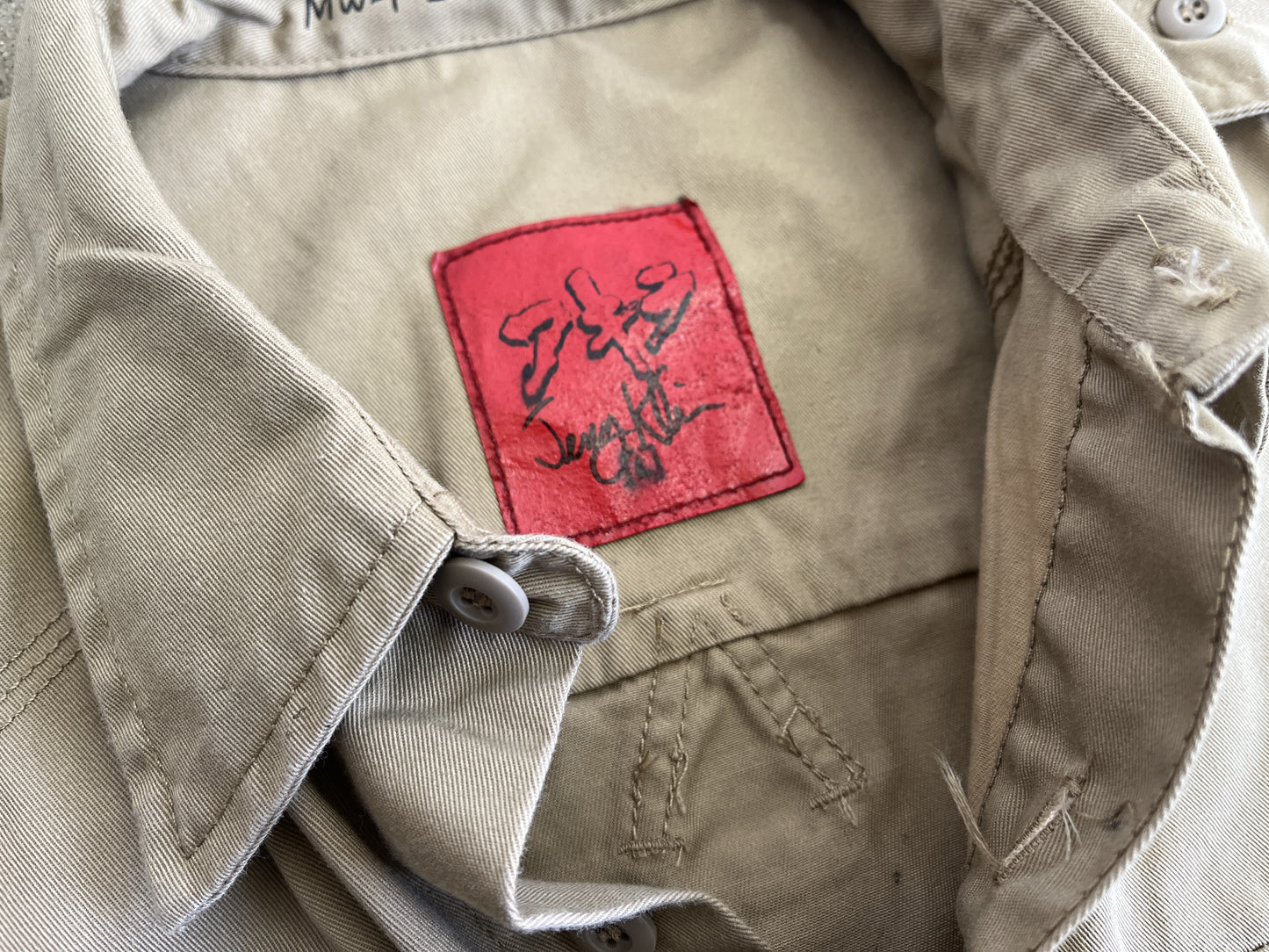 good for health HAND PAINTED military jacket