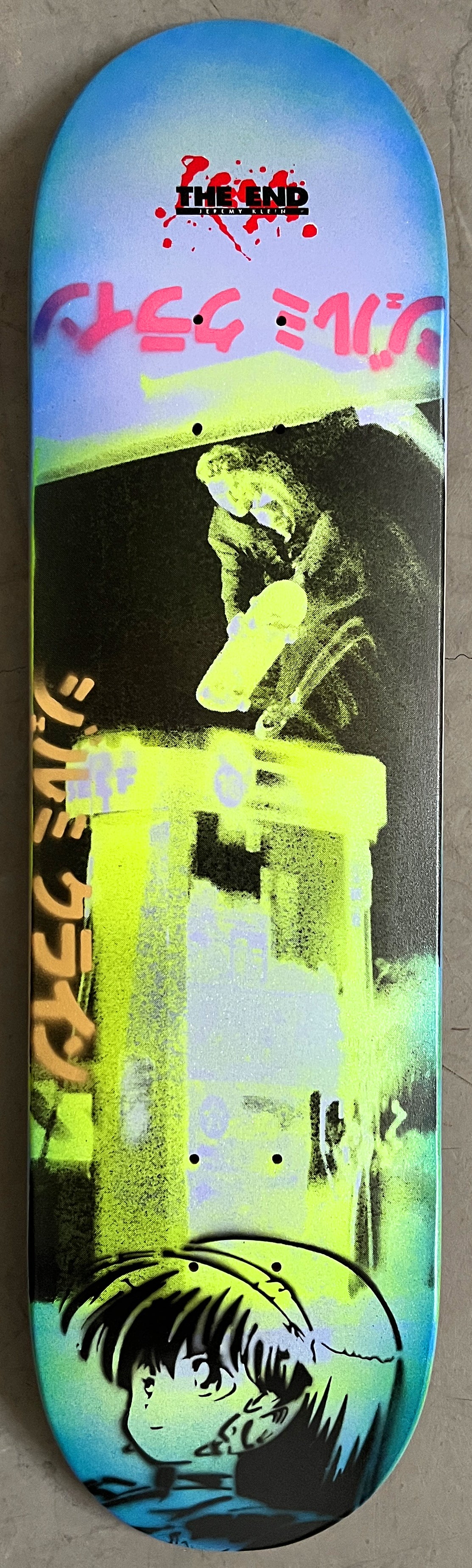 the end klein fast plant 8.25 X 32.25 PURPLE GLITTER MIXED PROCESS SIGNED 1 of 1