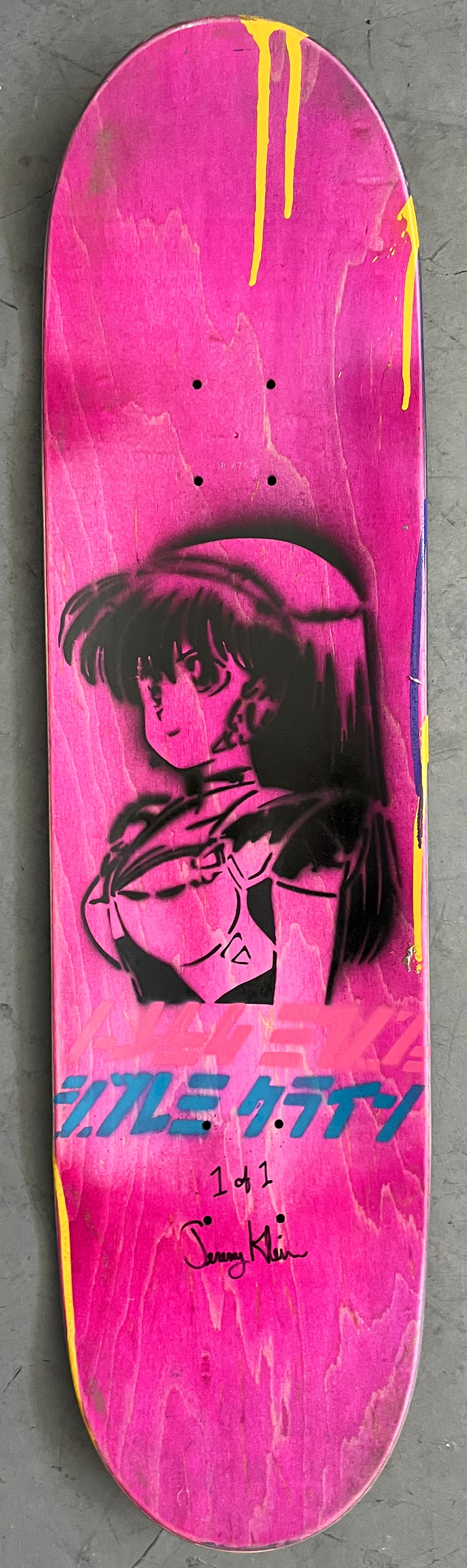 dream girl collage 8.5 X 32.25 METALLIC SILVER HAND PAINTED SIGNED 1 of 1