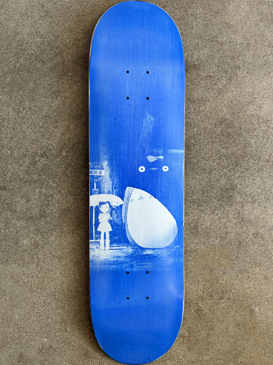 totoro 1 of a kind 8.0 X 31.75 CYAN ONLY SAMPLE PRINT SIGNED 1 of 1