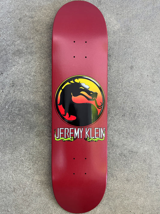 SIGNED jeremy klein dragon 8.0 X 31.75 HAND SCREENED CRIMSON METALLIC RED