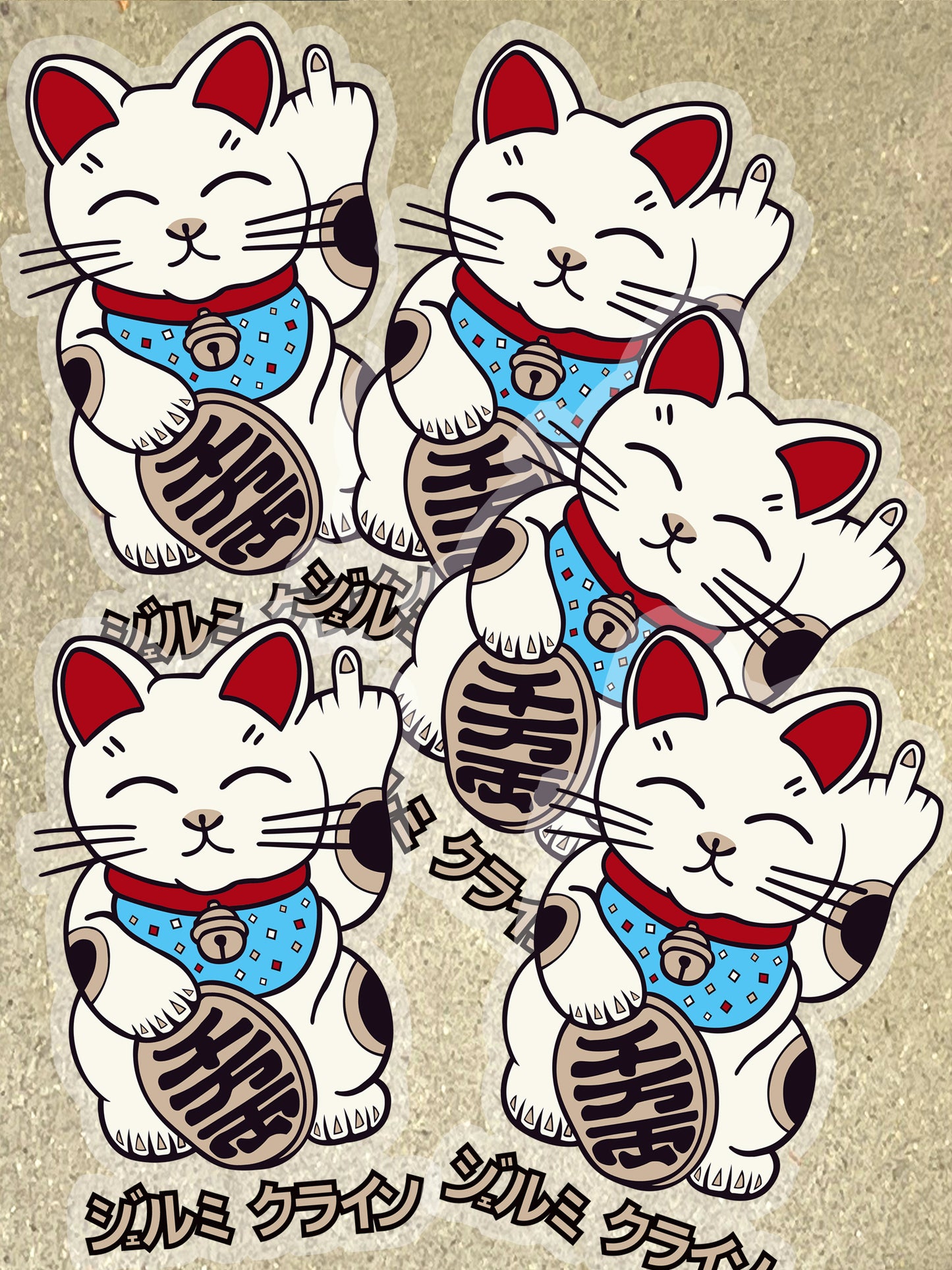 unlucky cat 5 pack stickers