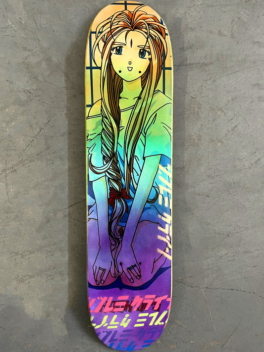 belldandy 7.3  X 31.75 ANODIZED PURPLE/AQUA/ORANGE MIXED PROCESS 1 OF 1 SIGNED