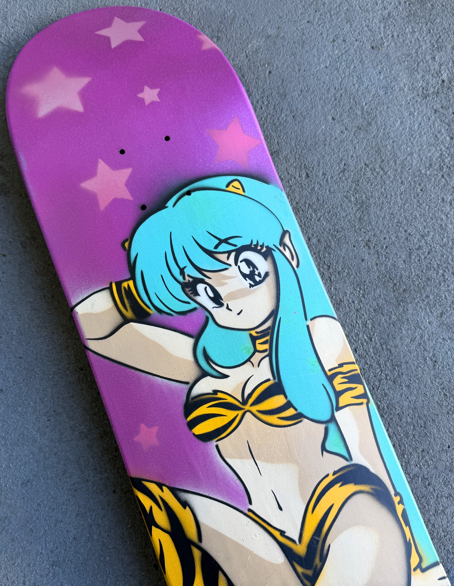 Lum chan PINK GLITTER HAND PAINTED 1 of 1 SIGNED