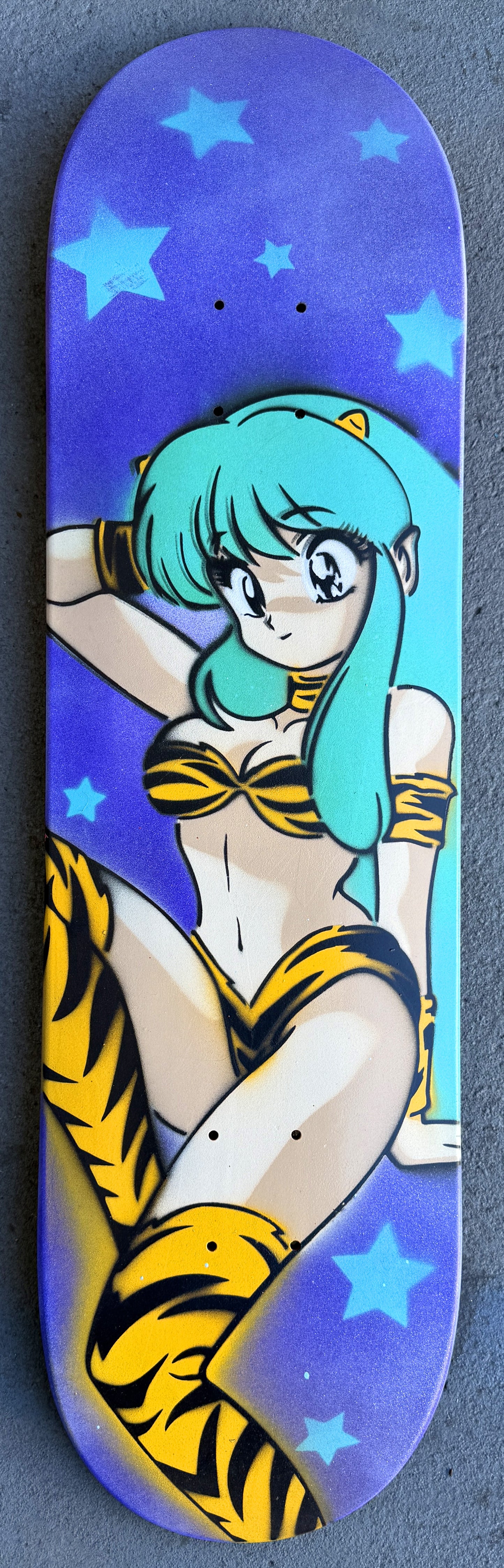 Lum chan PURPLE GLITTER HAND PAINTED 1 of 1 SIGNED