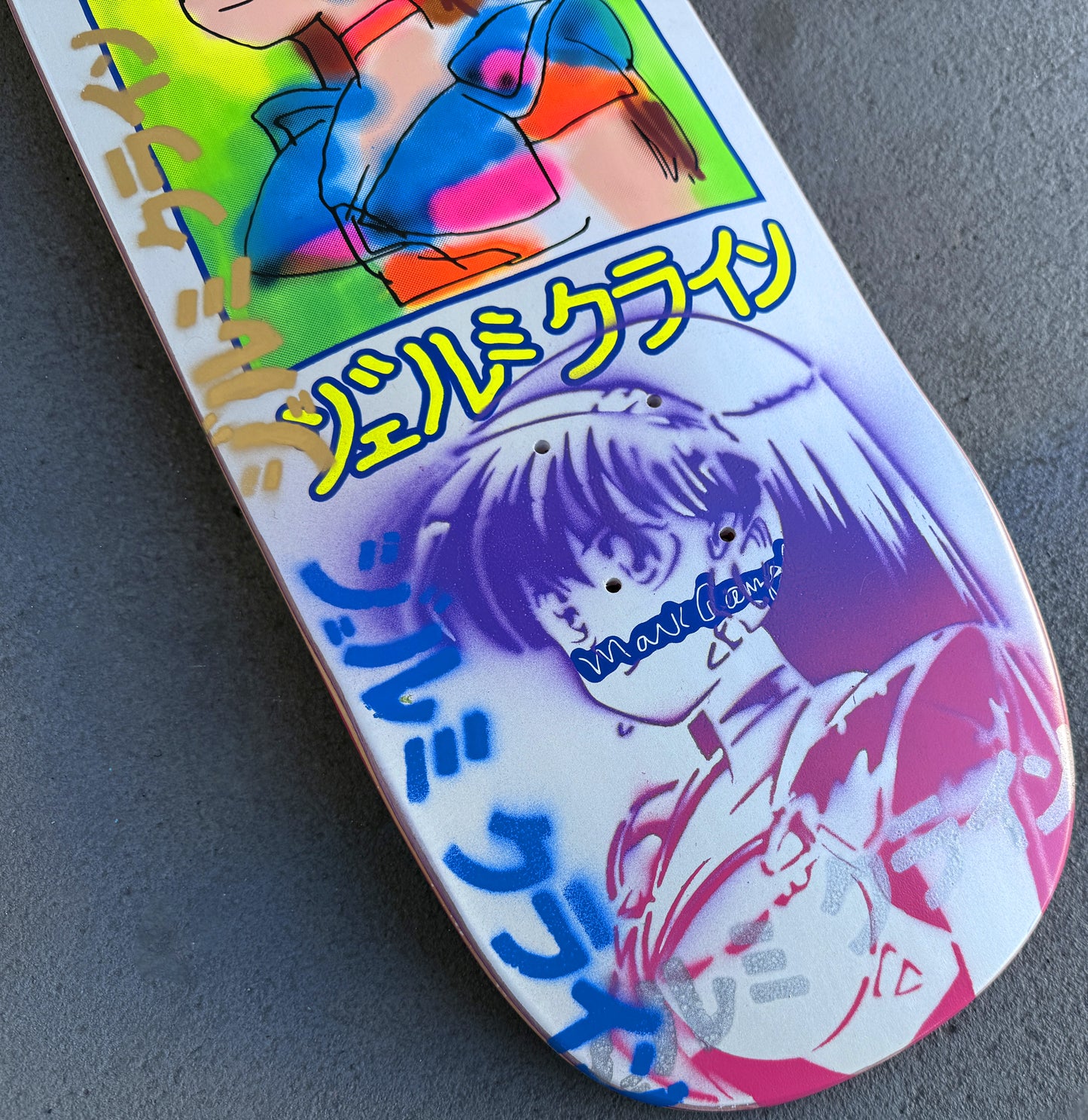 gonz dream girl PEARL WHITE/PINK/PURPLE 9.5 X 31.75 1 OF 1