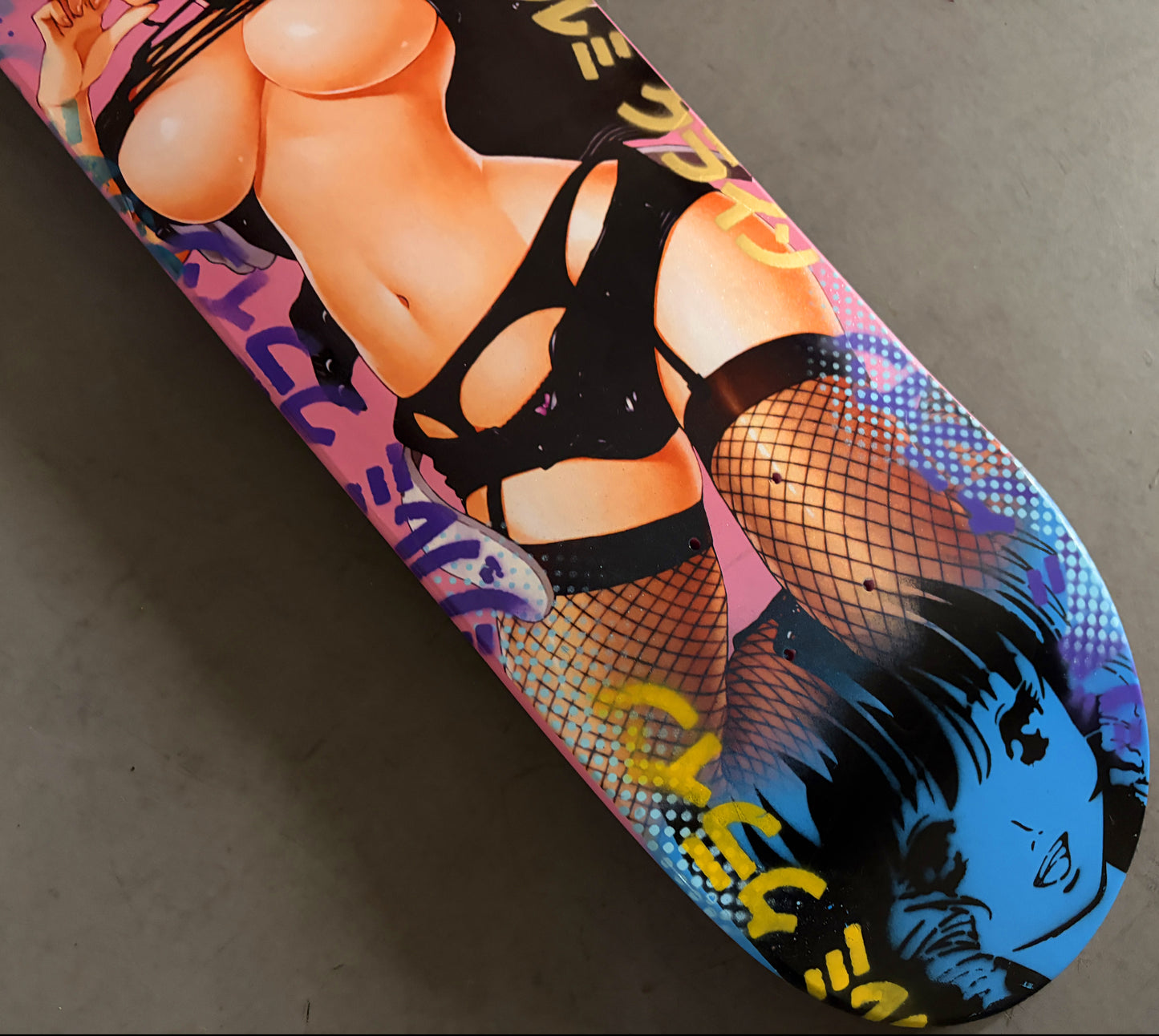 sonico 8.5 X 32.25 SPARKLE PINK/BLUE MIXED PROCESS SIGNED 1 of 1