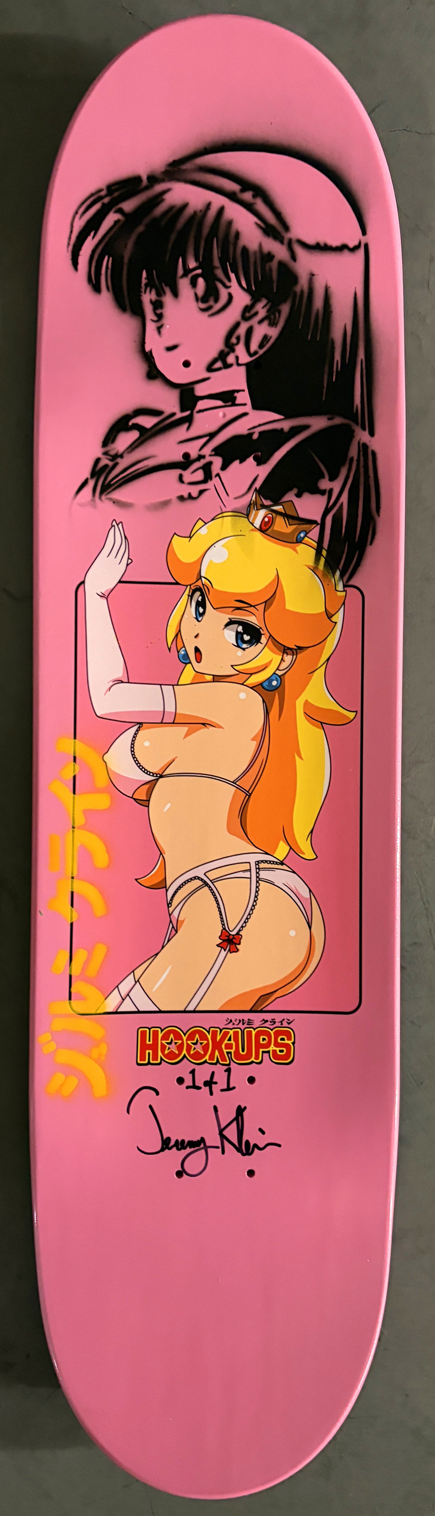 peach 8.5 X 32.25 SPARKLE PINK/PURPLE MIXED PROCESS SIGNED 1 of 1