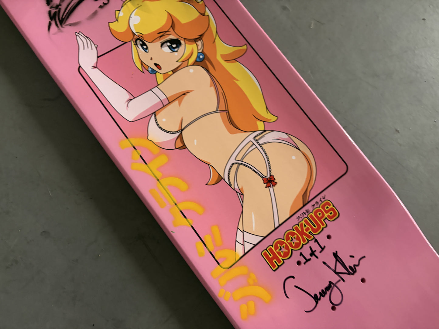 peach 8.5 X 32.25 SPARKLE PINK/PURPLE MIXED PROCESS SIGNED 1 of 1