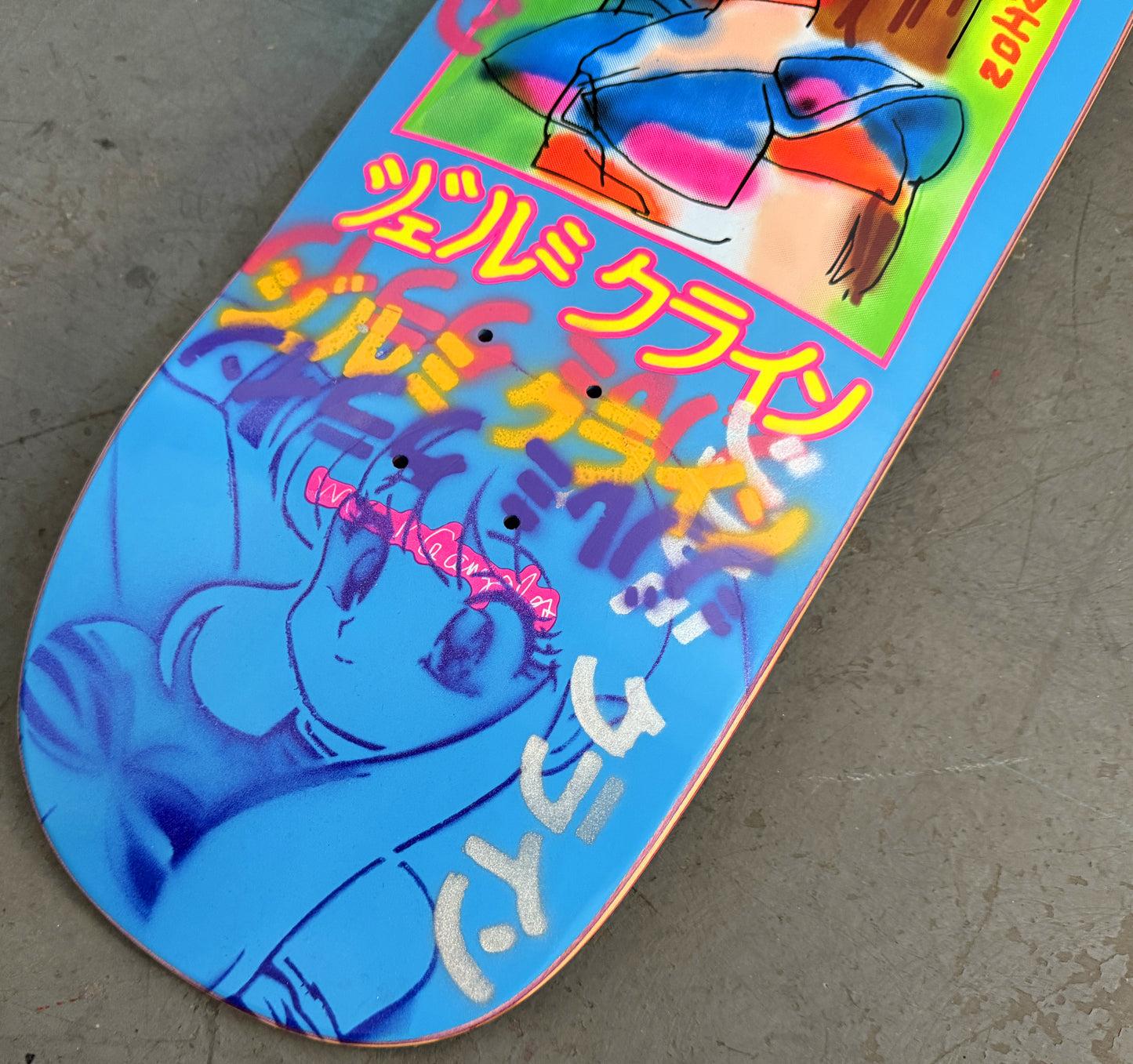 gonz dream girl BRIGHT BLUE/PINK 9.5 X 31.75 1 OF 1