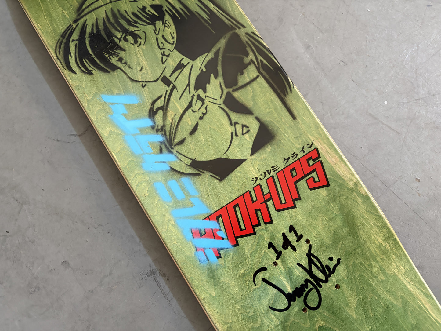 death bunny PINK/BLUE ANODIZED 8.25 X 32.25 SIGNED 1 OF 1