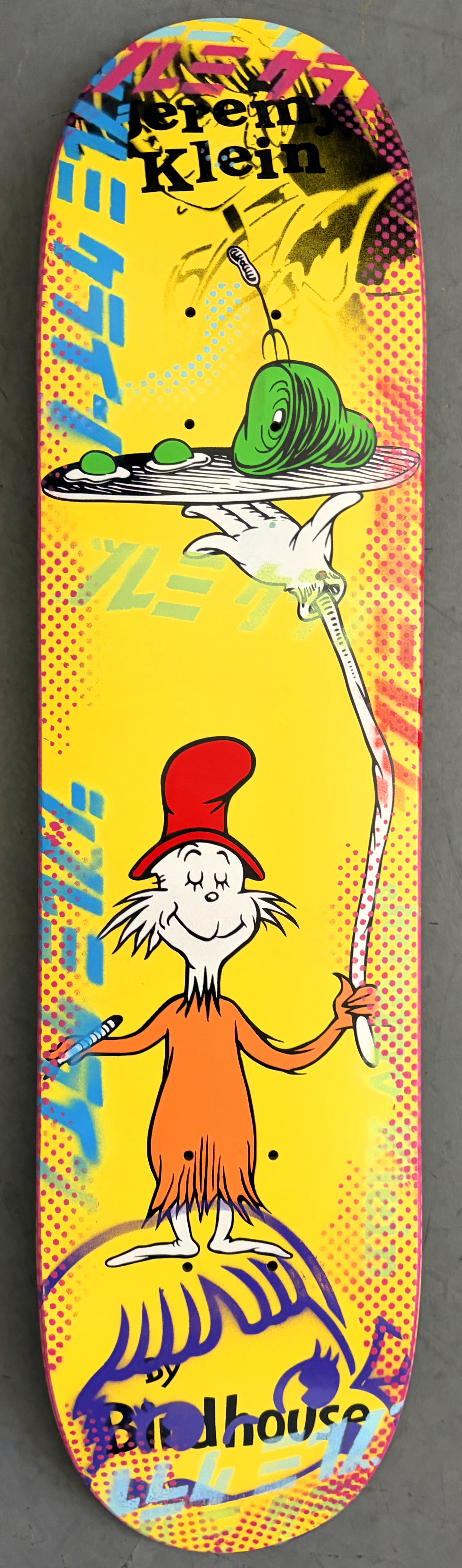 SIGNED green eggs board OG COLOR MIXED PROCESS 7.5 X 31.75 HAND SCREENED 1 OF 1