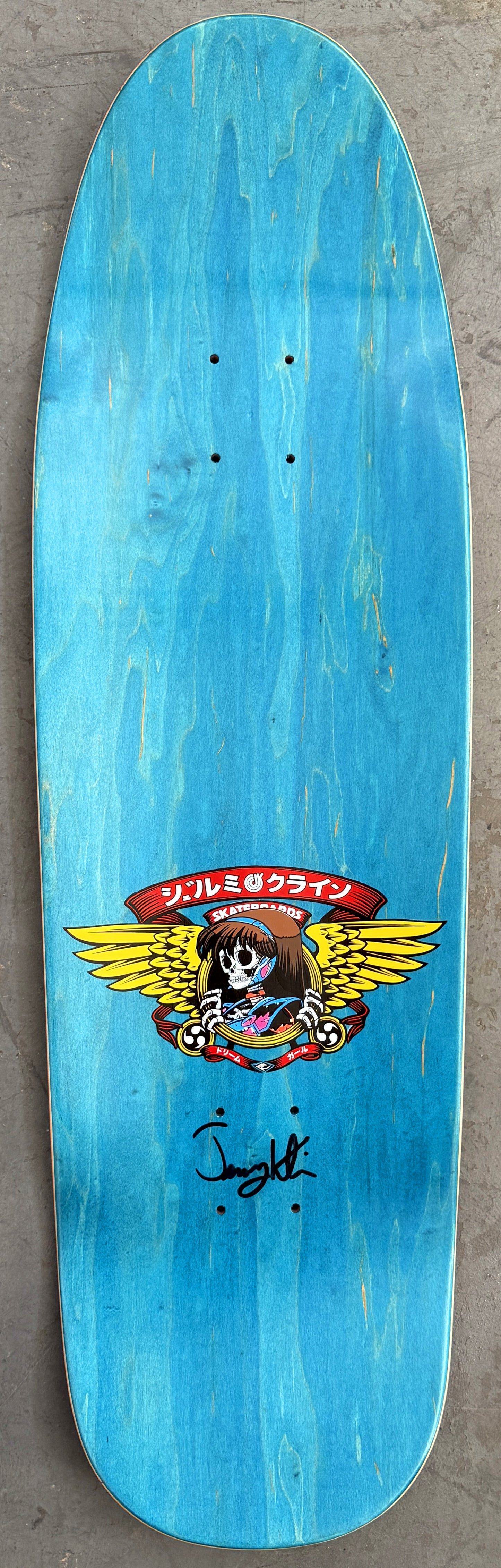 SIGNED dream hawk PINK STAIN/METALLIC BLUE 9.5 X 31.75