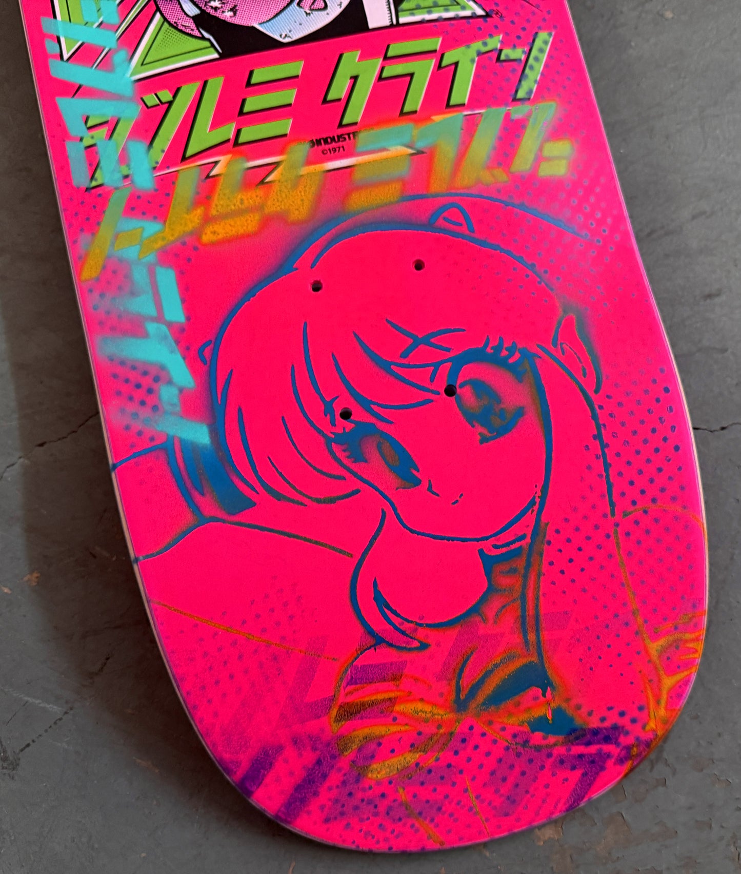 dream hawk FLOURESCENT PINK/BRIGHT BLUE 9.5 X 31.75 1 OF 1