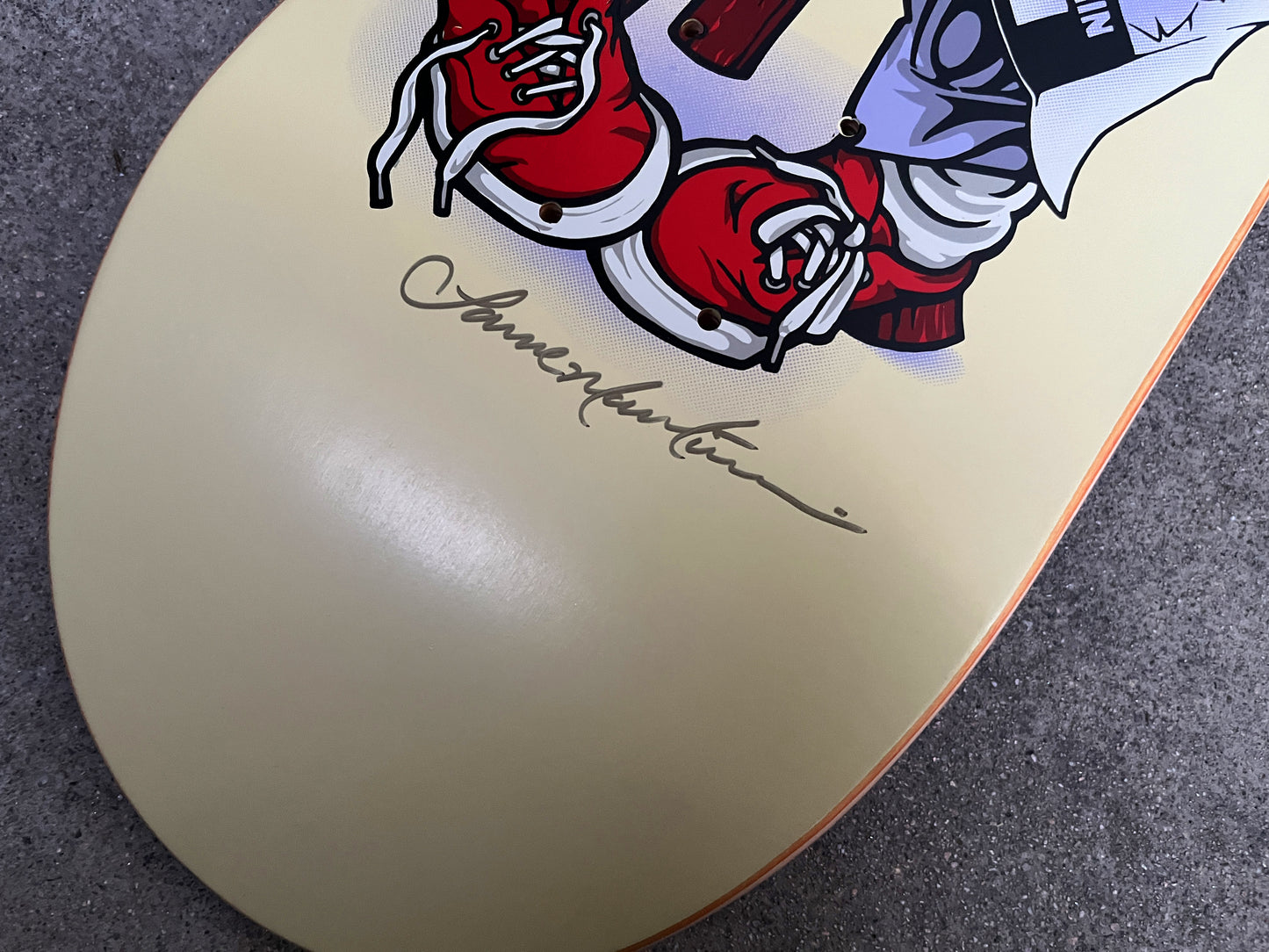 SIGNED BY LANCE black eye kid board by lance mountain 8.5 X 32.25