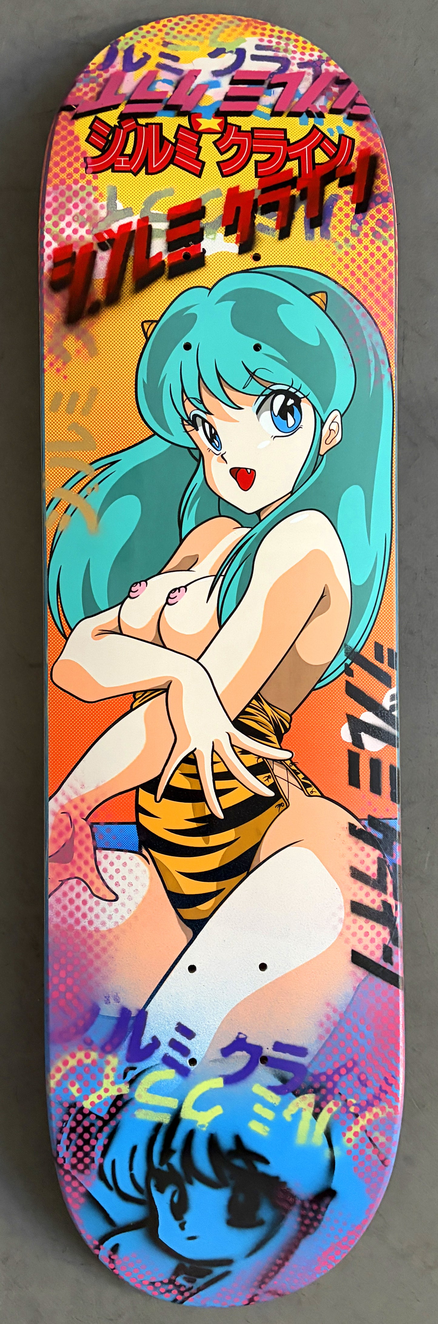 lum chan at the beach 8.5 X 32.25 BLUE/RED MIXED PROCESS SIGNED 1 of 1
