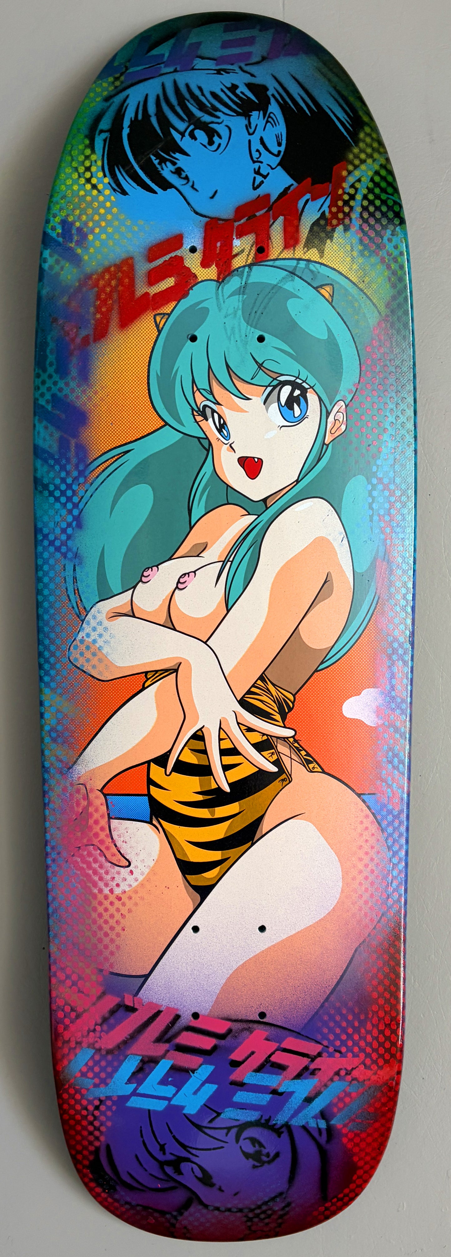 lum chan at the beach 9.5 X 32.25 DIPPED BLUE/PURPLE ANODIZED PROCESS SIGNED 1 of 1