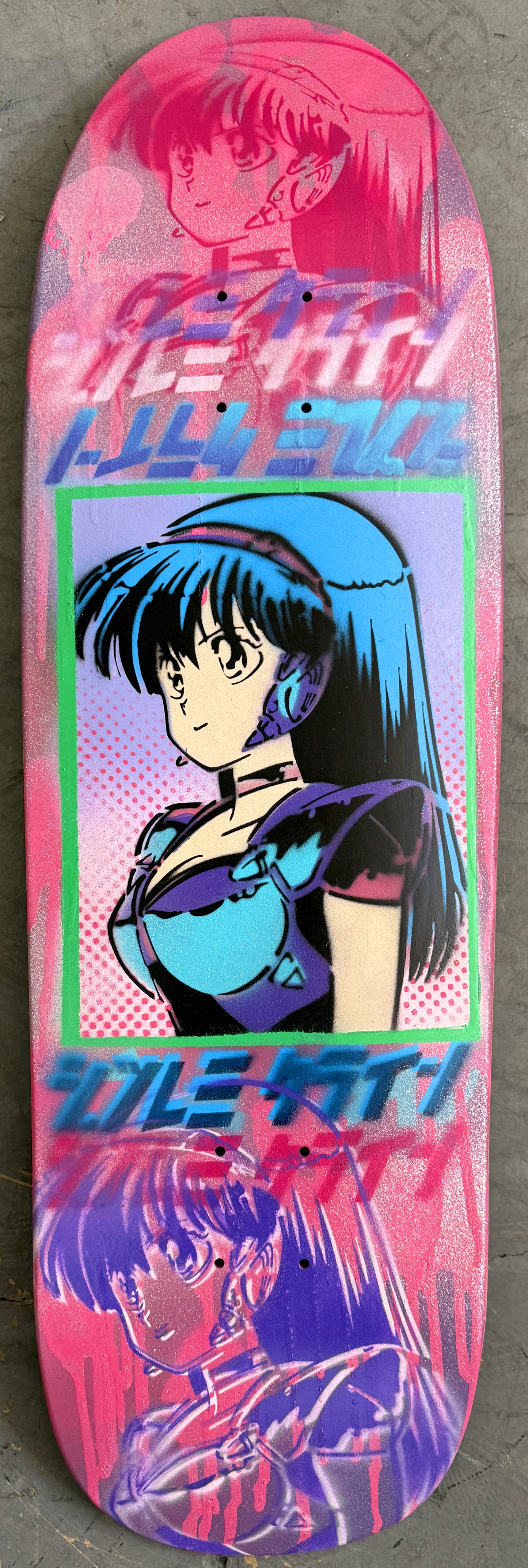 1 of 1 dream girl hand painted #34 PINK GLITTER