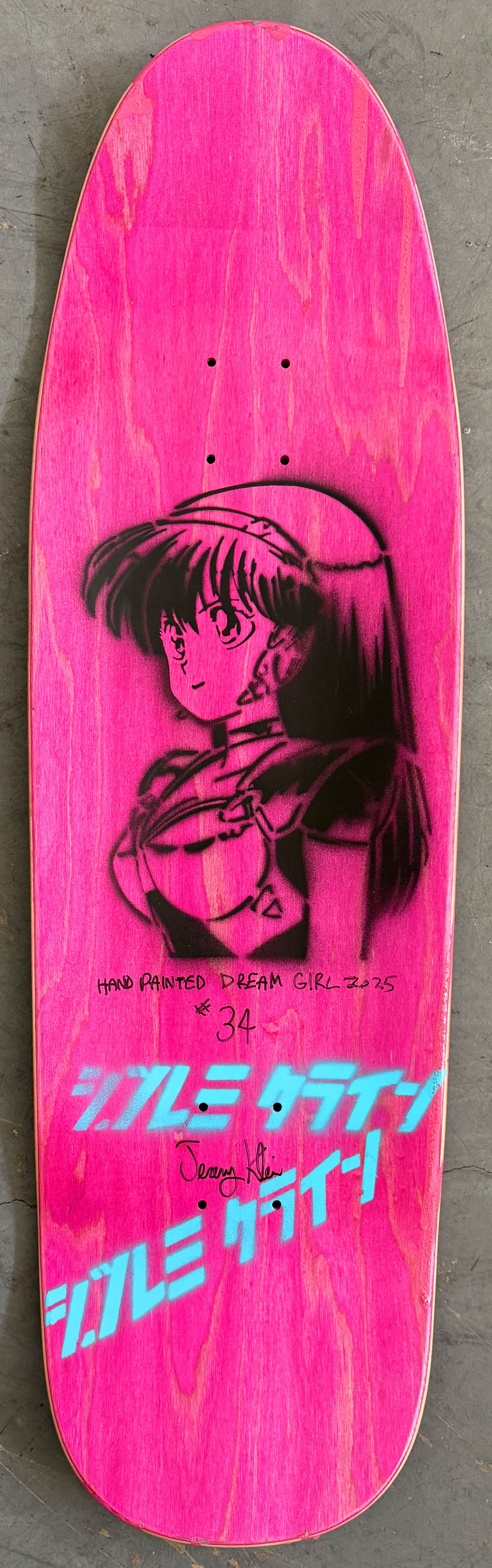 1 of 1 dream girl hand painted #34 PINK GLITTER