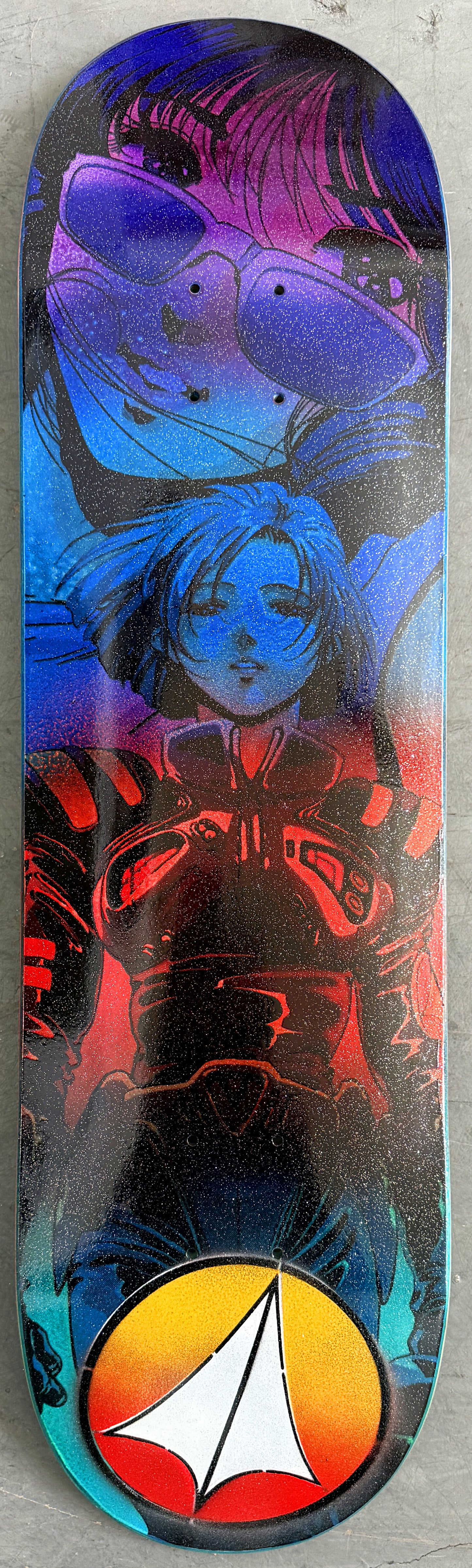 SIGNED macross 8.5 X 32.25 PURPLE/BLUE/RED LOGO STARDUST 1 of 1