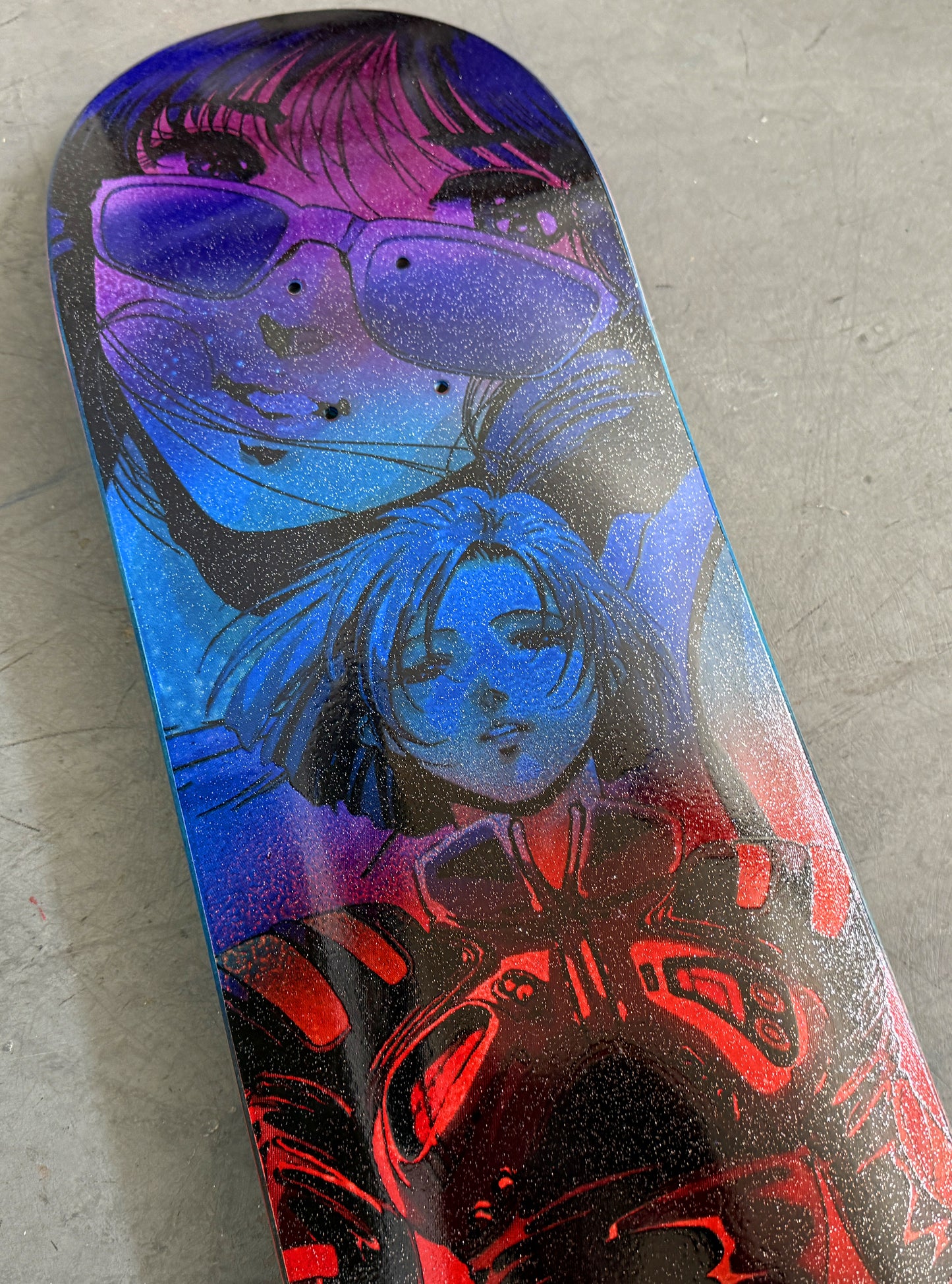 SIGNED macross 8.5 X 32.25 PURPLE/BLUE/RED LOGO STARDUST 1 of 1