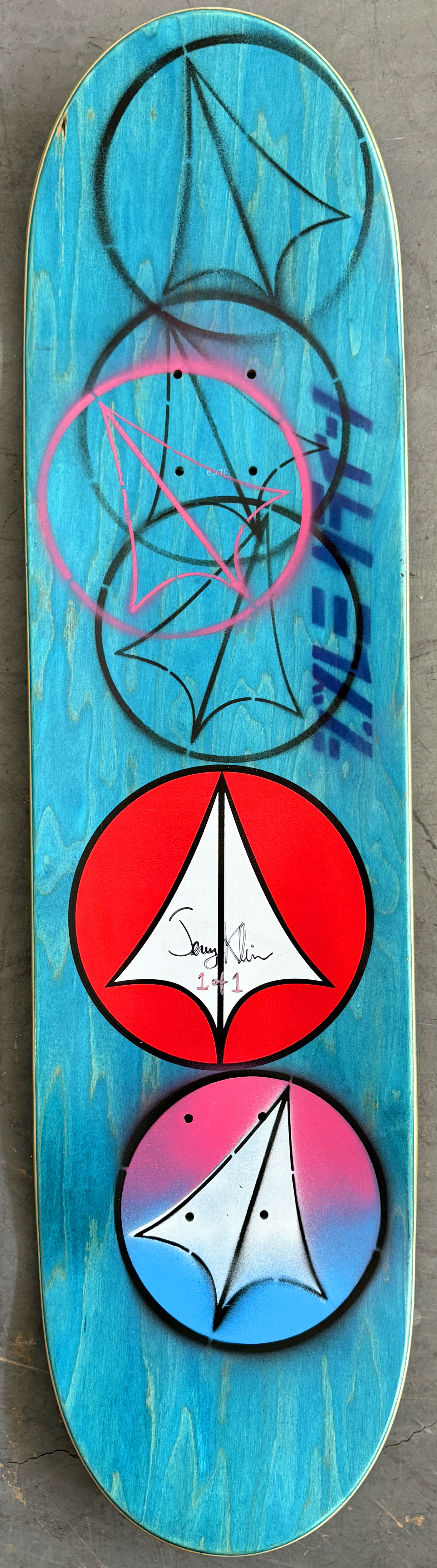 SIGNED macross 8.5 X 32.25 PURPLE/BLUE/RED LOGO STARDUST 1 of 1