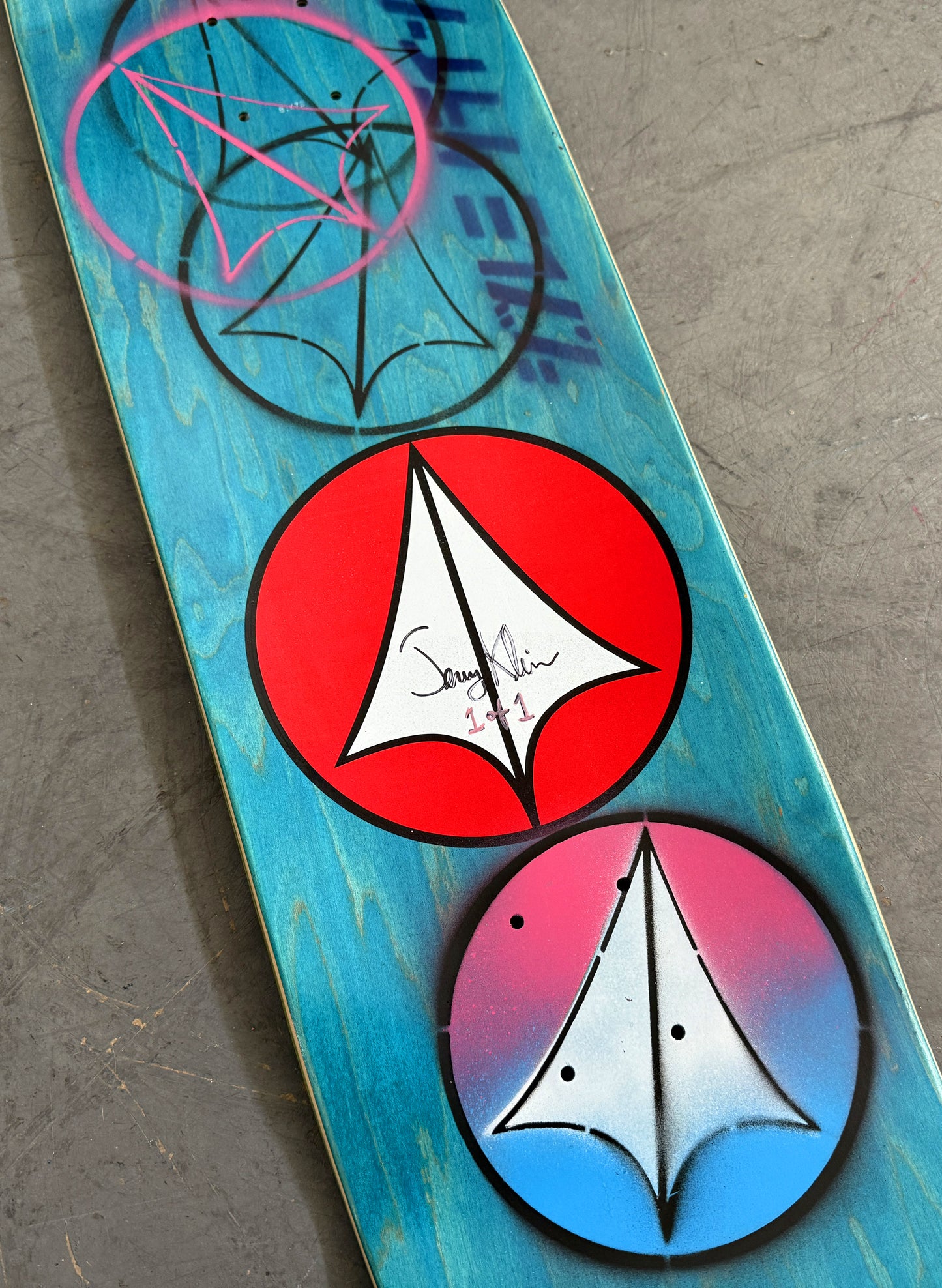 SIGNED macross 8.5 X 32.25 PURPLE/BLUE/RED LOGO STARDUST 1 of 1