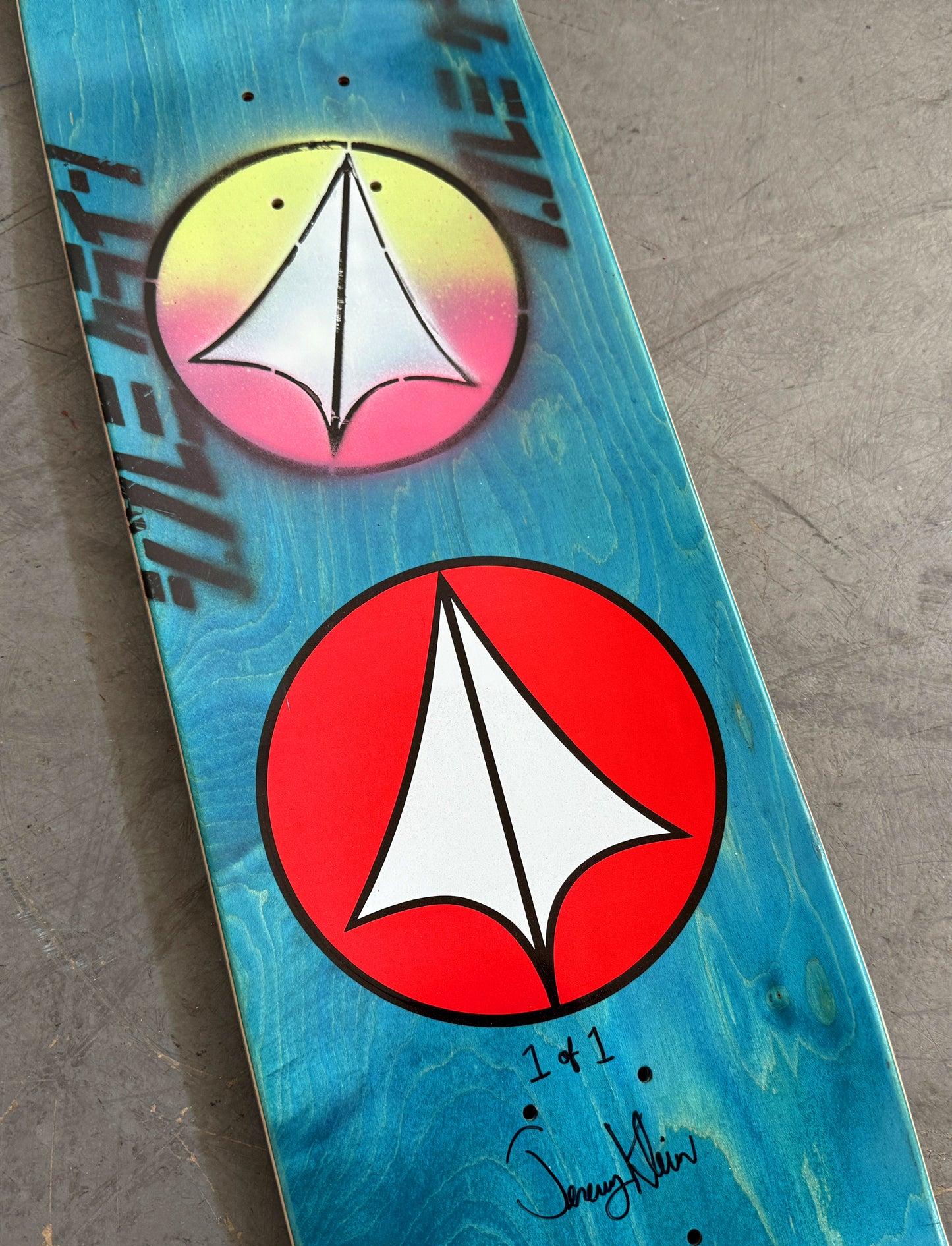 SIGNED macross 8.5 X 32.25 BLUE/RED/GREEN/BLUE LOGO STARDUST 1 of 1