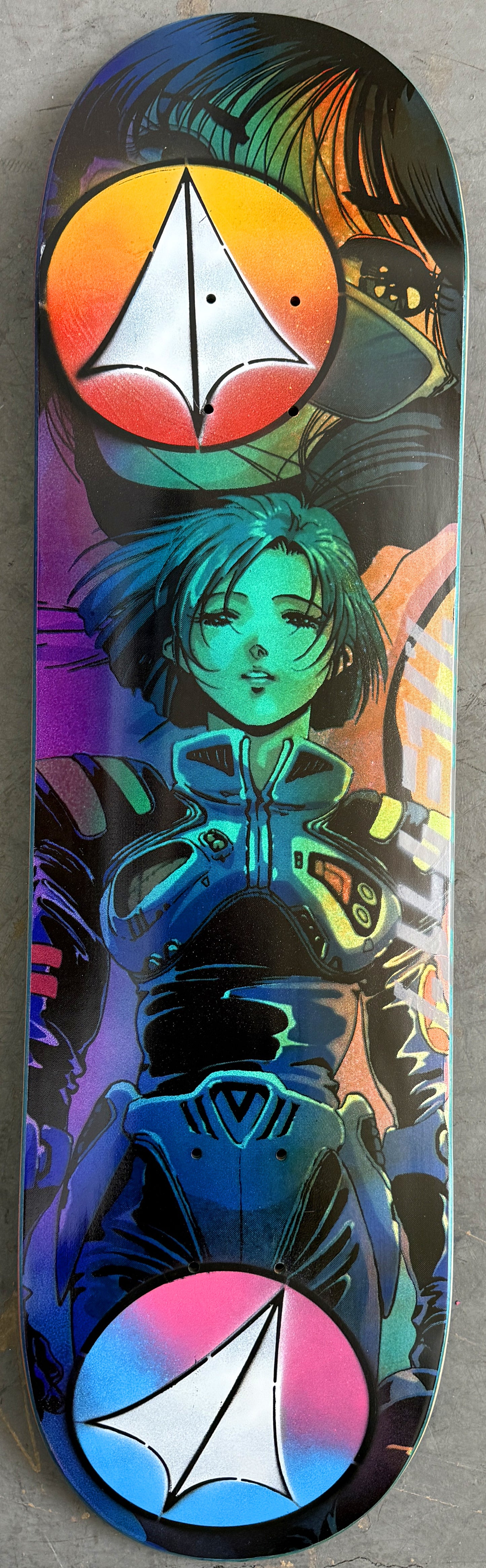 SIGNED macross 8.5 X 32.25 PURPLE/BLUE/YELLOW DUAL LOGOS STARDUST 1 of 1