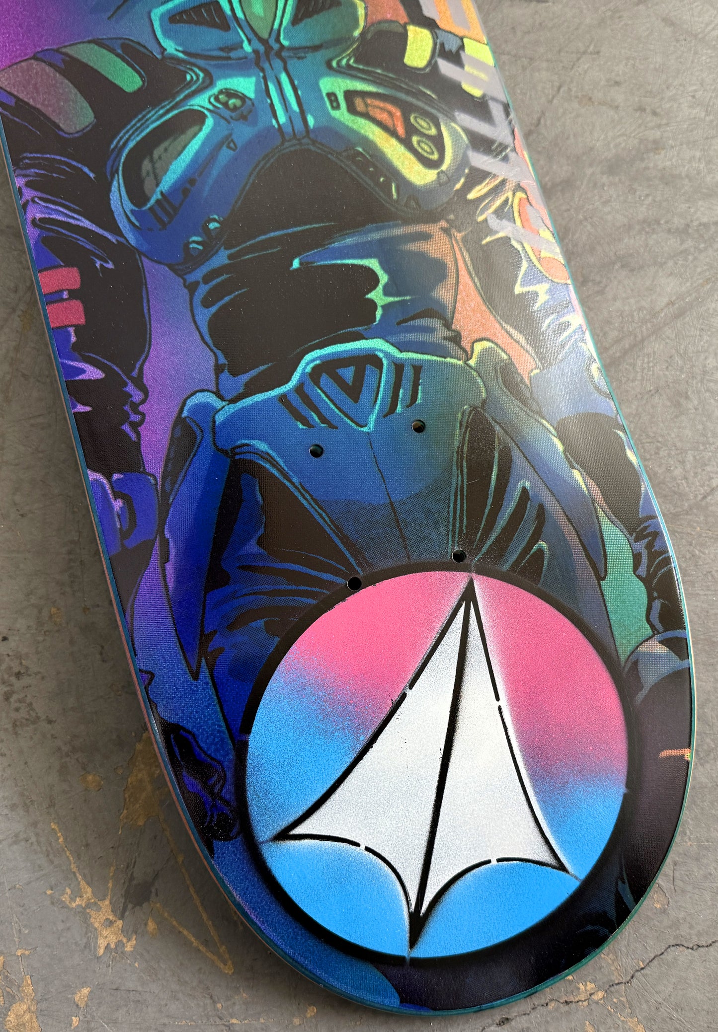 SIGNED macross 8.5 X 32.25 PURPLE/BLUE/YELLOW DUAL LOGOS STARDUST 1 of 1