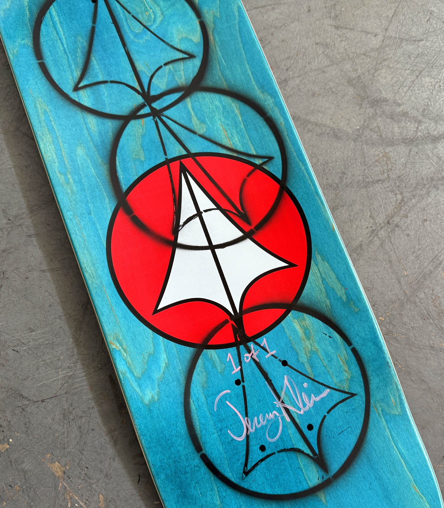 SIGNED macross 8.5 X 32.25 PURPLE/BLUE/YELLOW DUAL LOGOS STARDUST 1 of 1