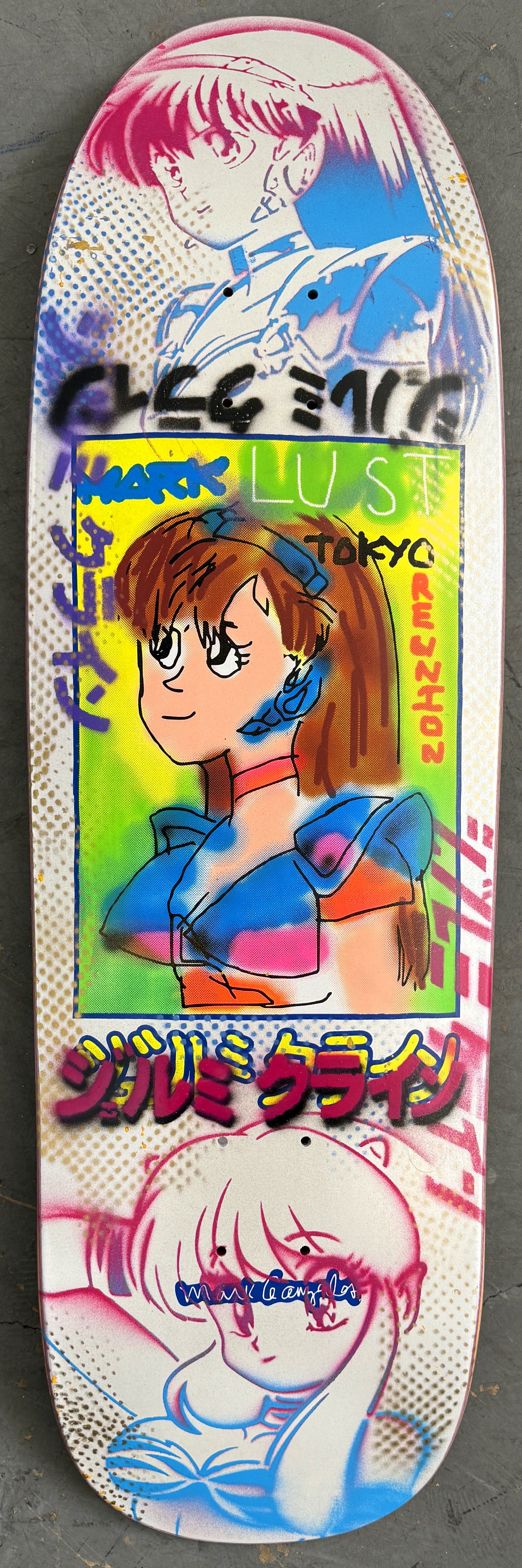 gonz dream girl BRIGHT WHITE/PINK/BLUE 9.5 X 31.75 1 OF 1