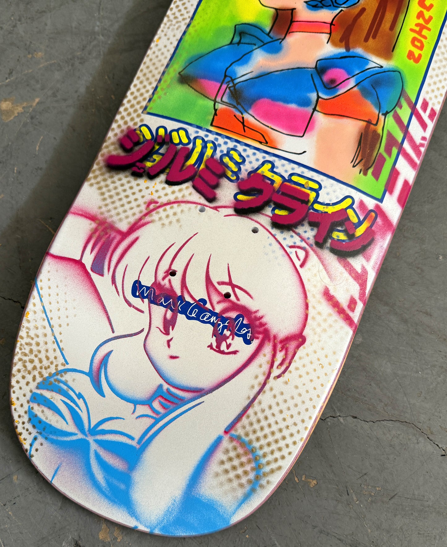 gonz dream girl BRIGHT WHITE/PINK/BLUE 9.5 X 31.75 1 OF 1
